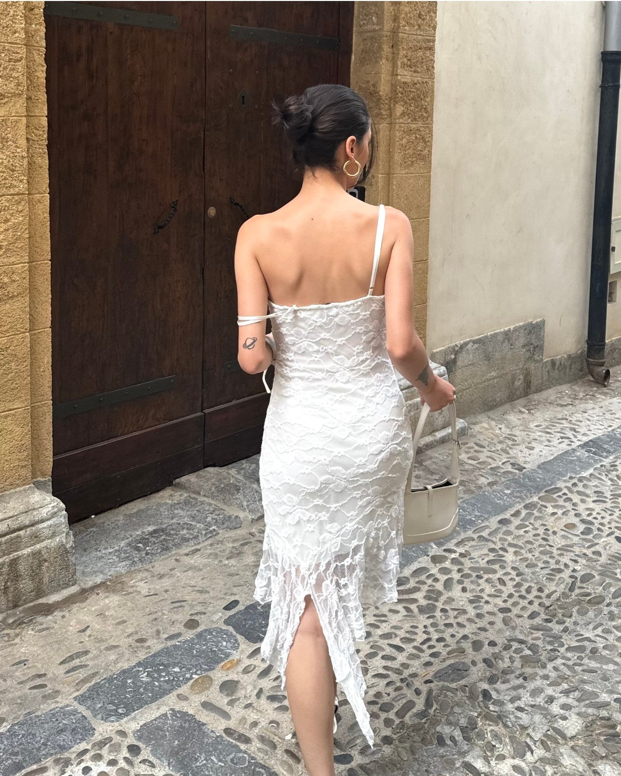 Lace Asymmetrical Dress