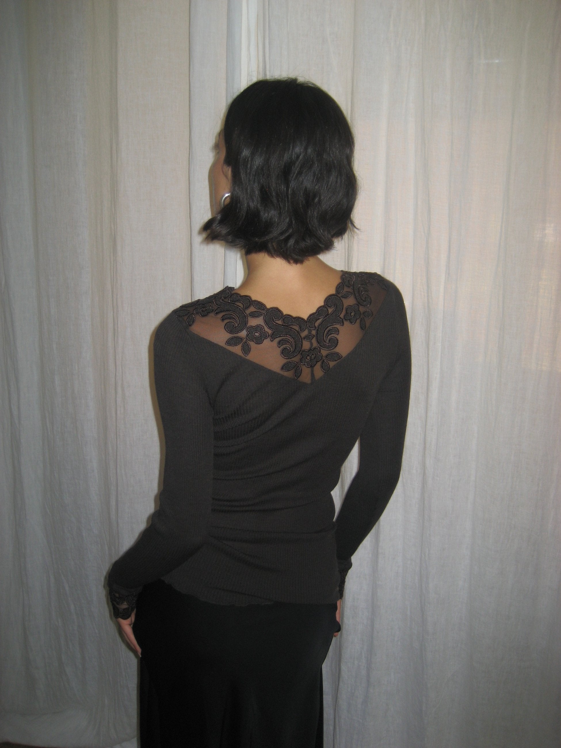 Lace Detailed Knit Blouse