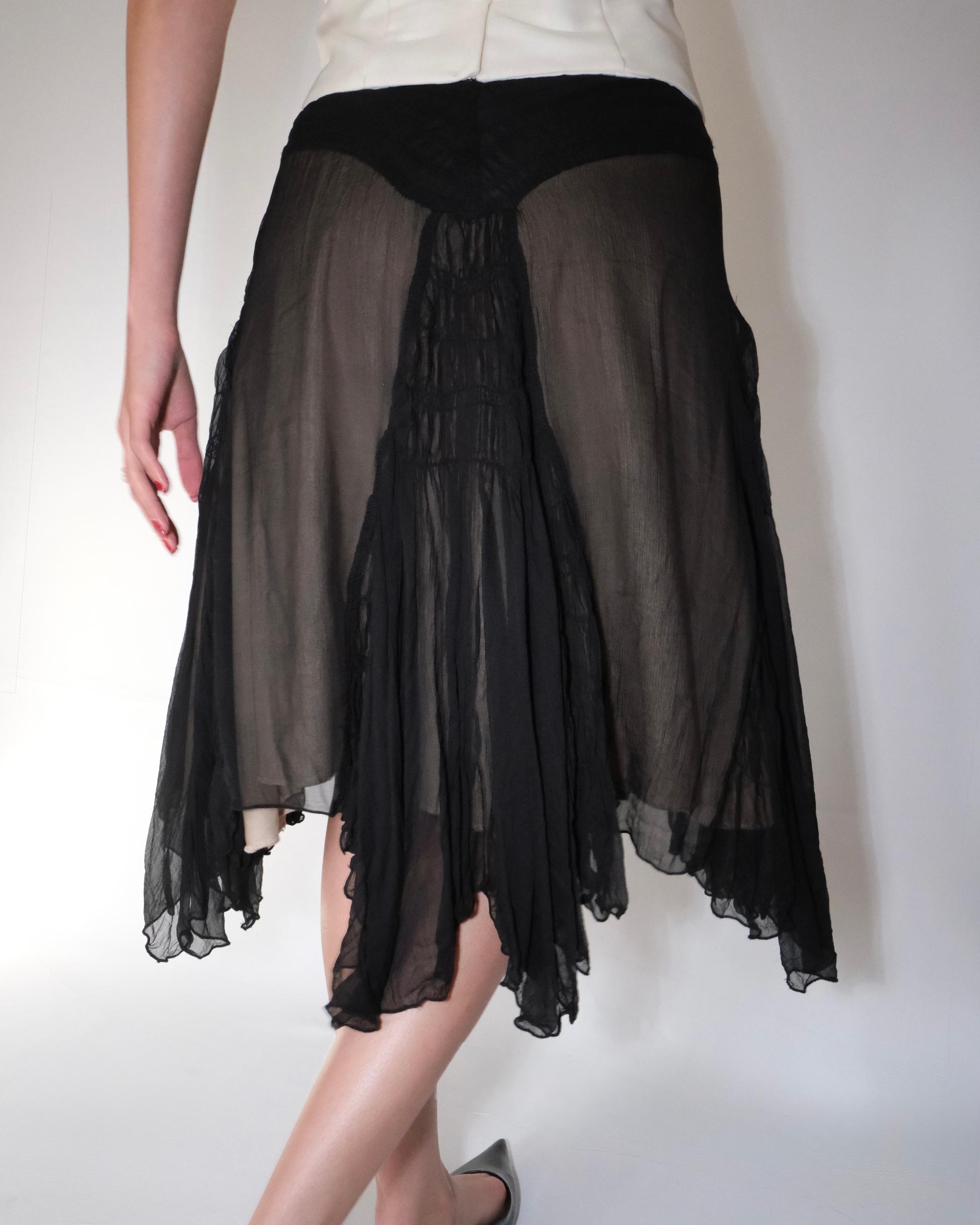 Black Silk Skirt