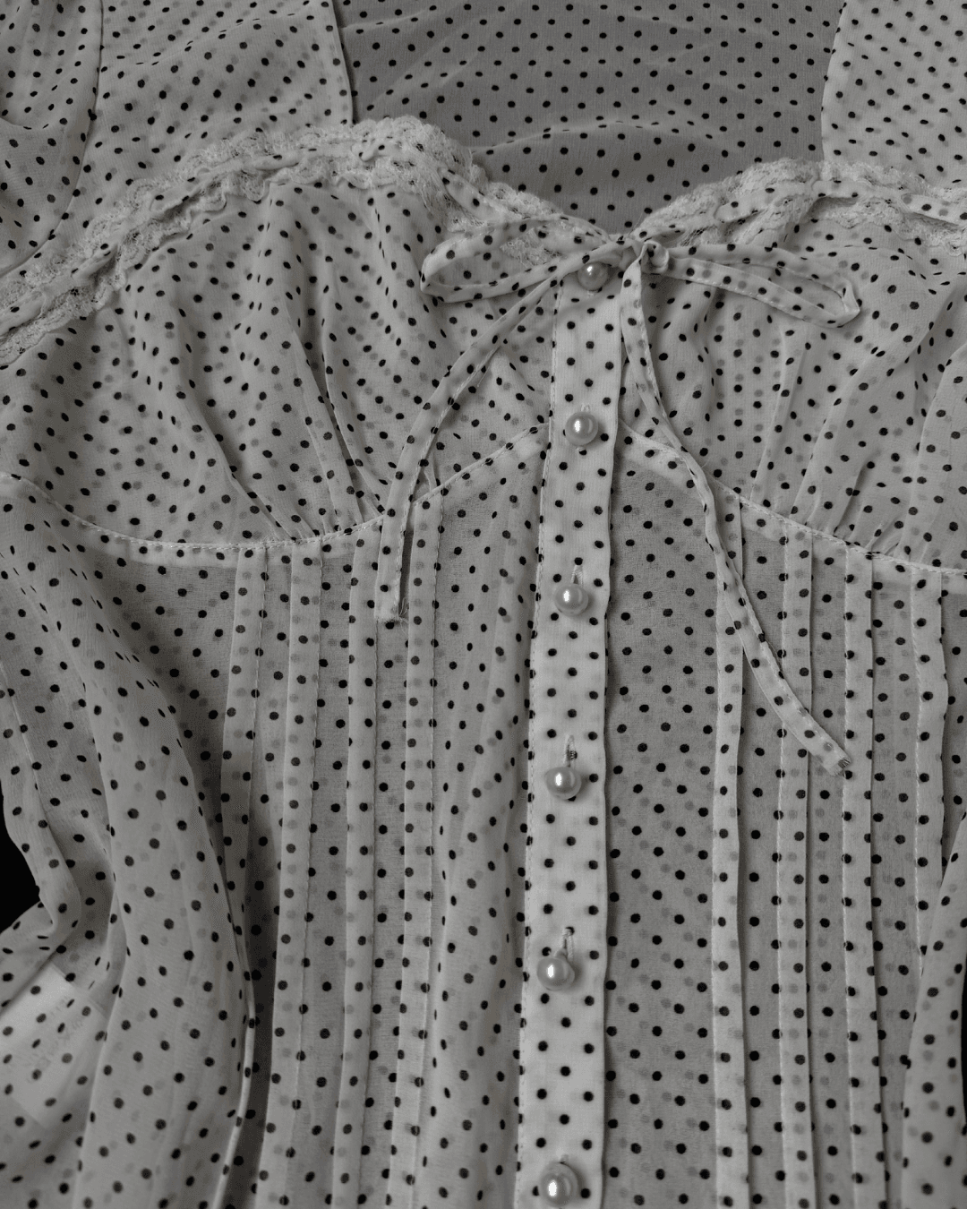 Polka Dot Chiffon Blouse