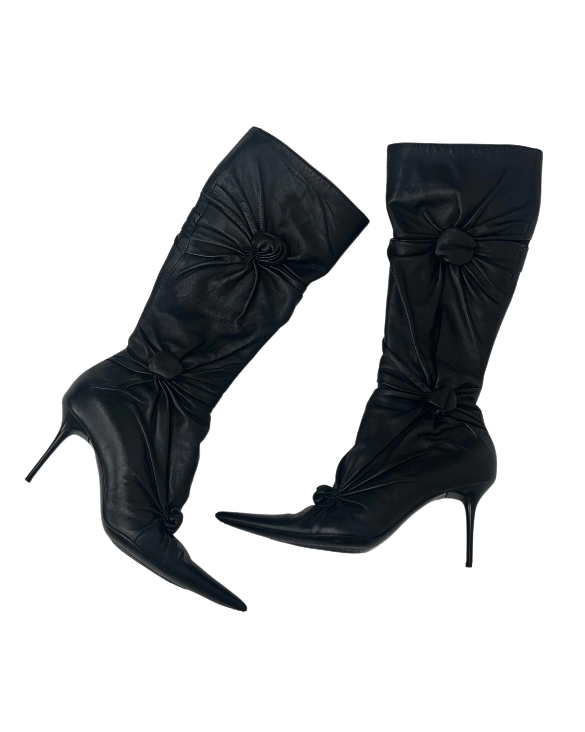 Les Tropeziennes Gathered Black Boots