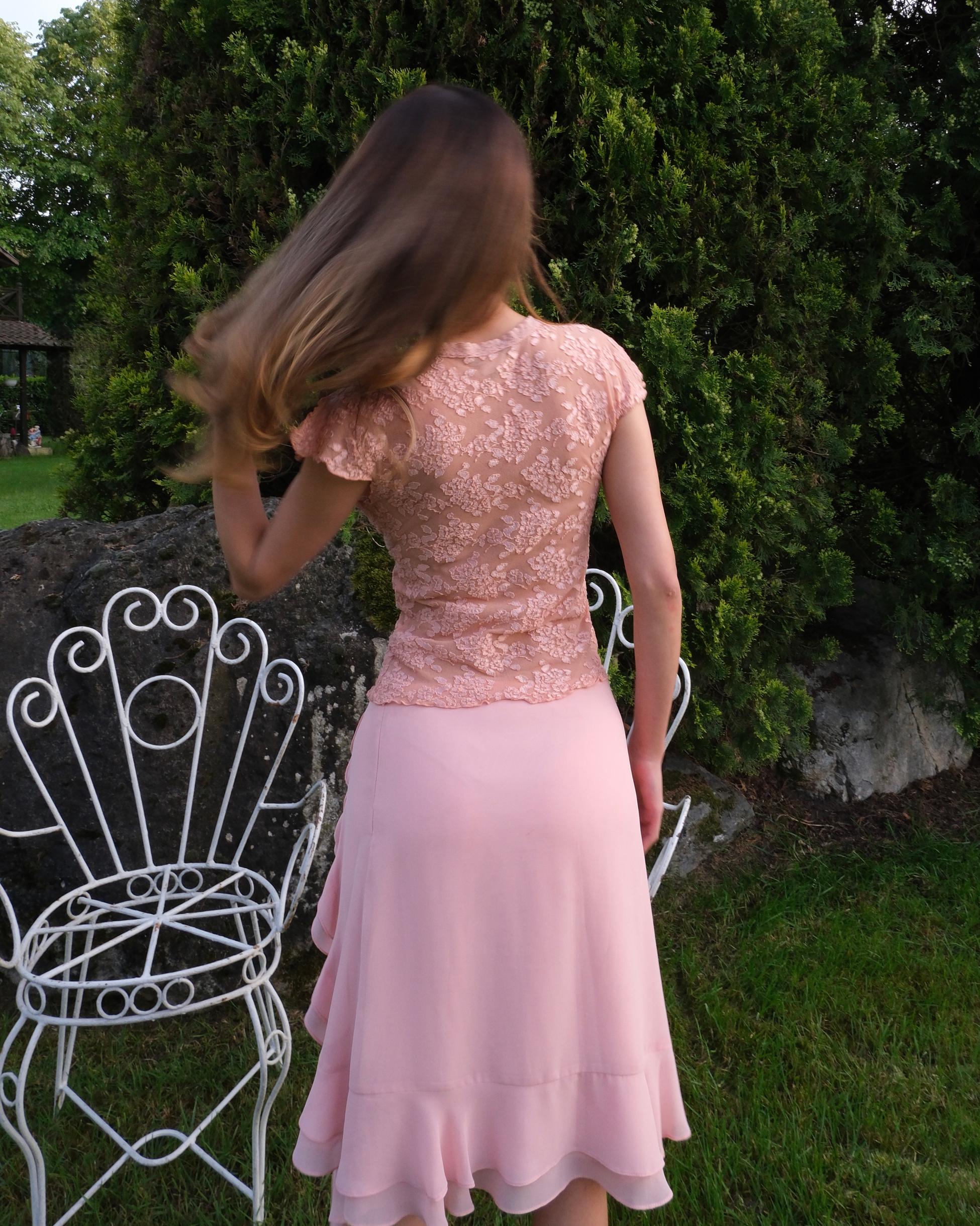 Pink Chiffon Skirt