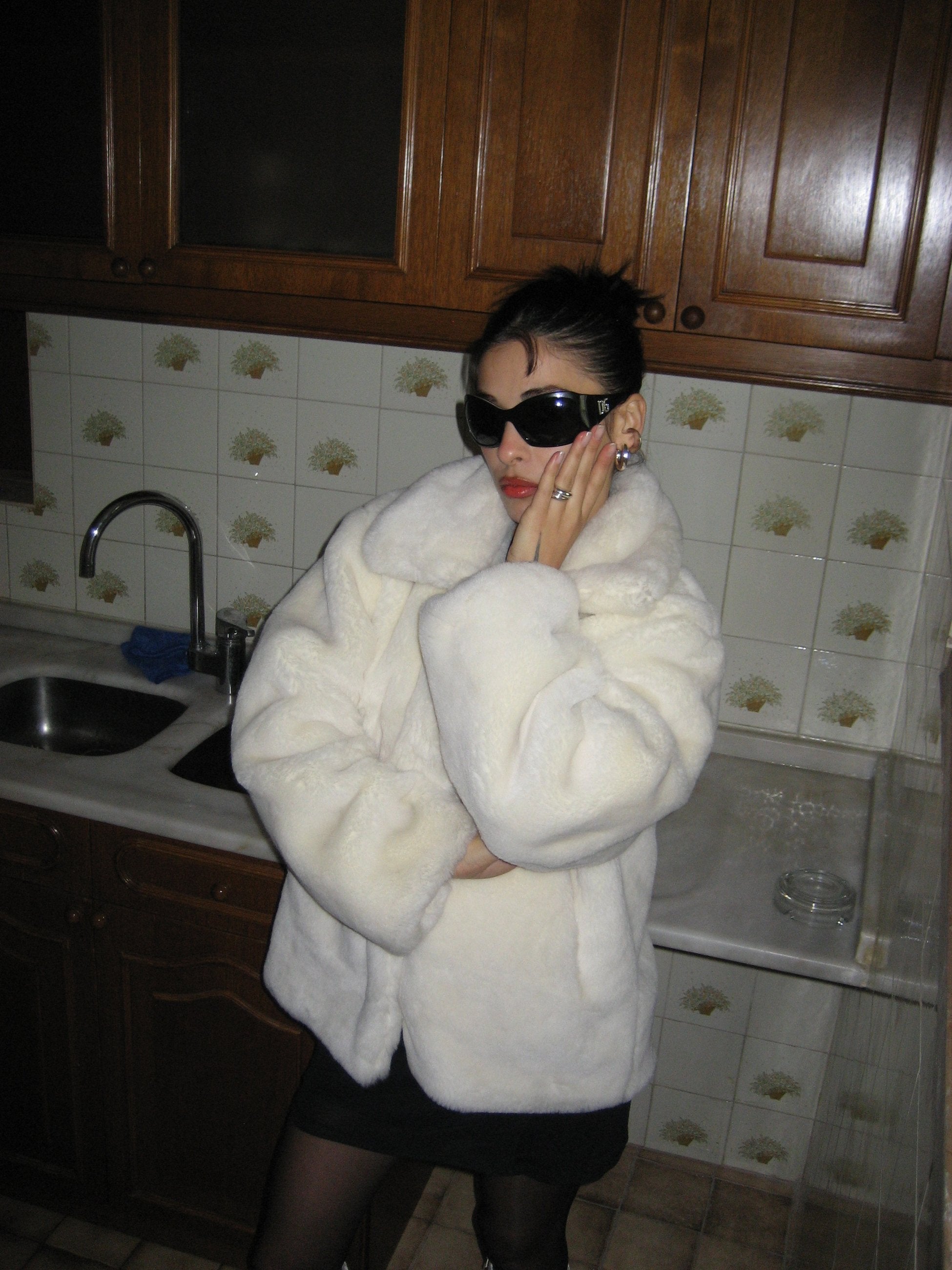 Cream Short Plush Fur