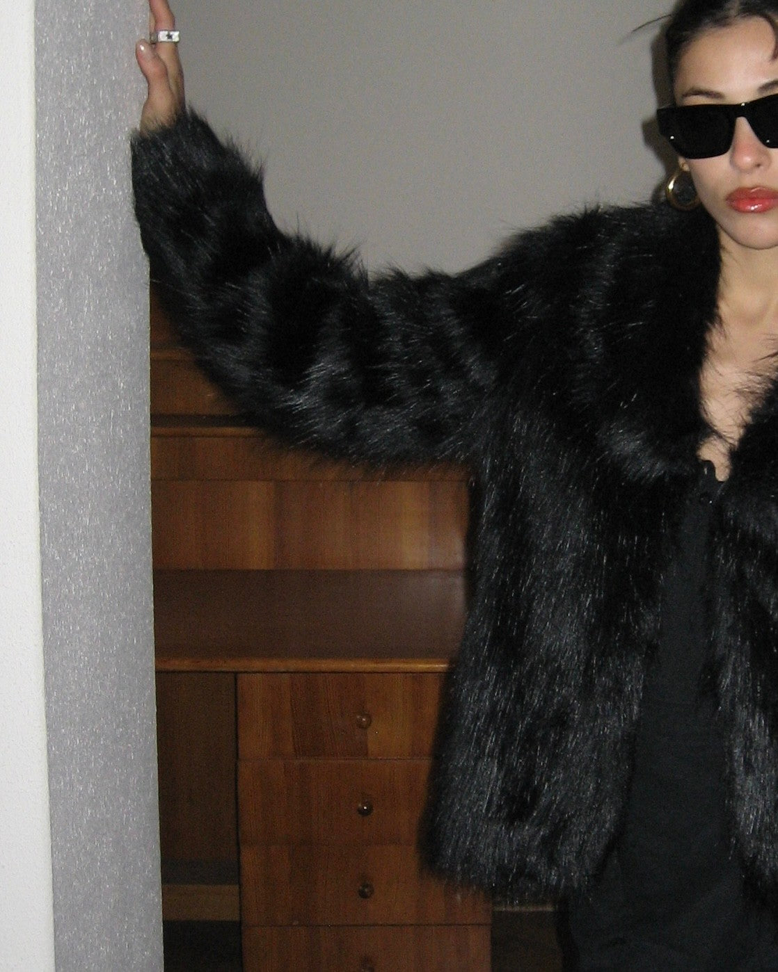Black Short Plush Jacket