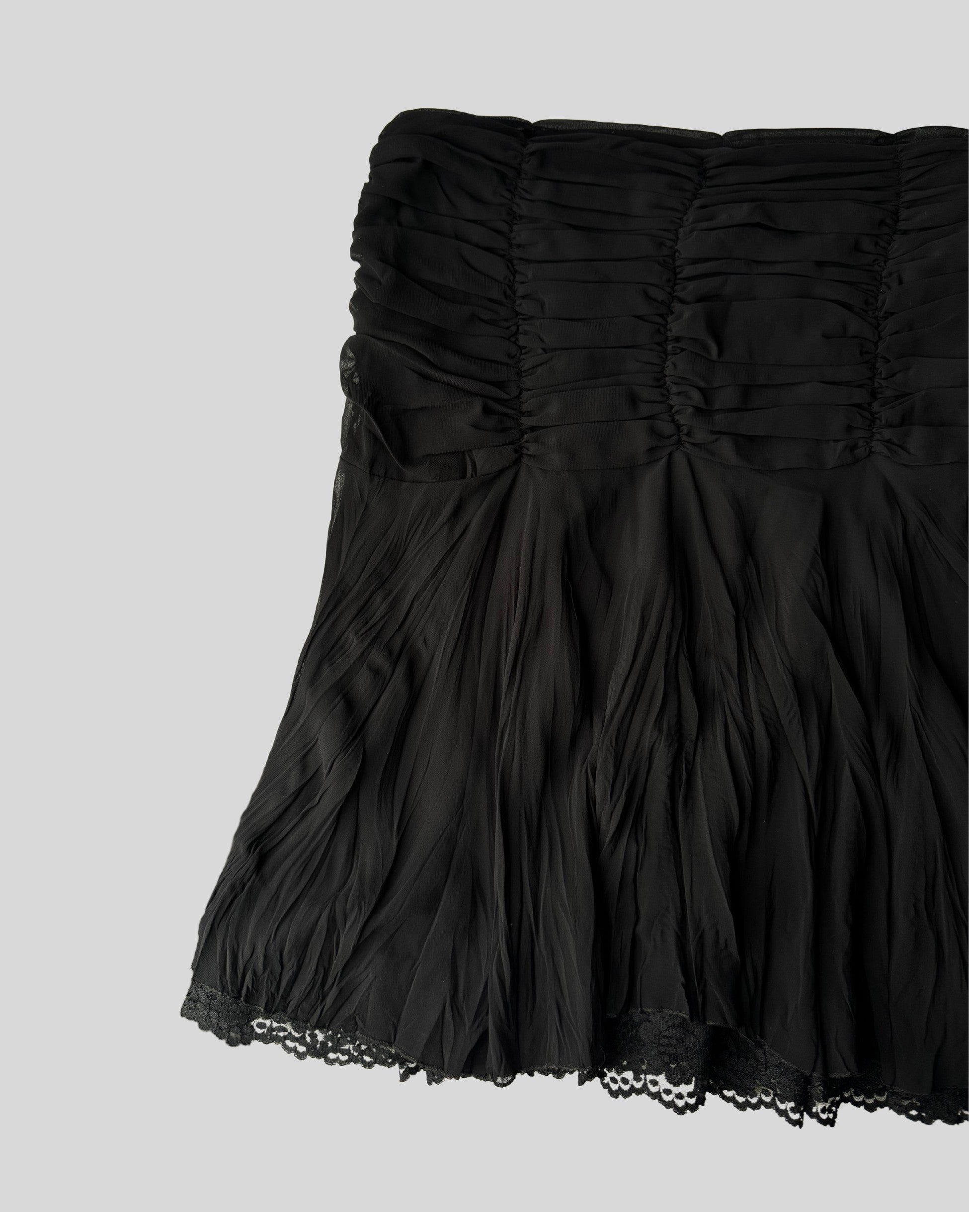 Draped Black Skirt