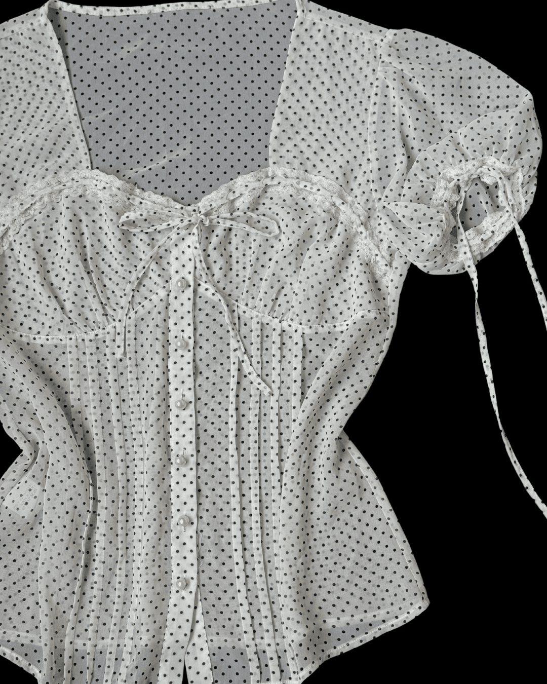 Polka Dot Chiffon Blouse