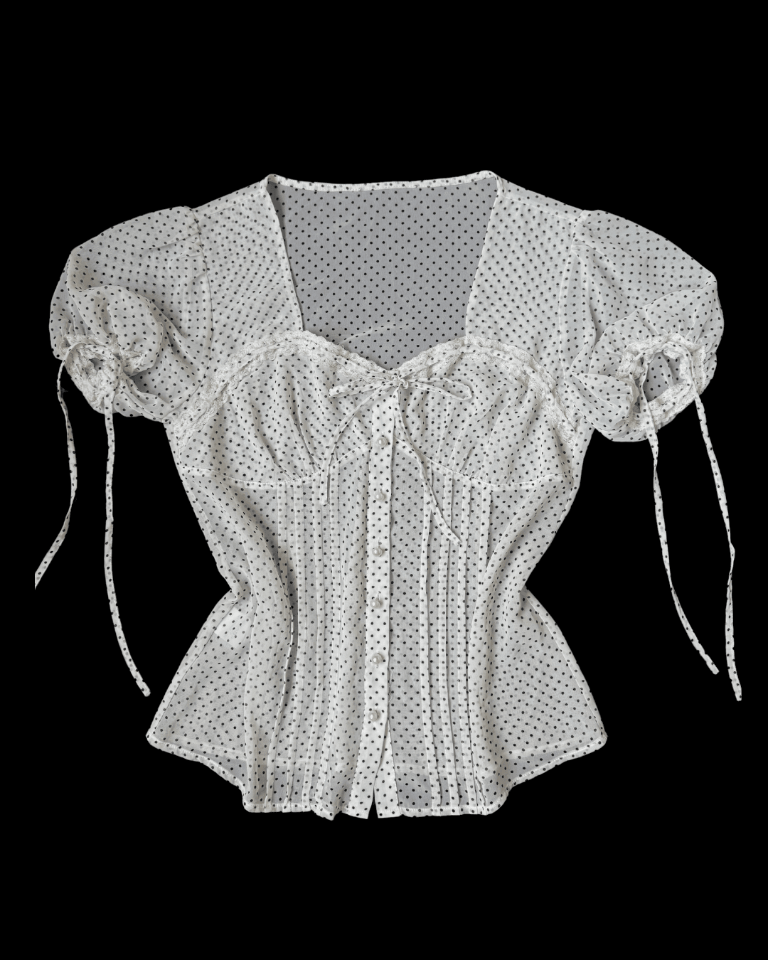 Polka Dot Chiffon Blouse