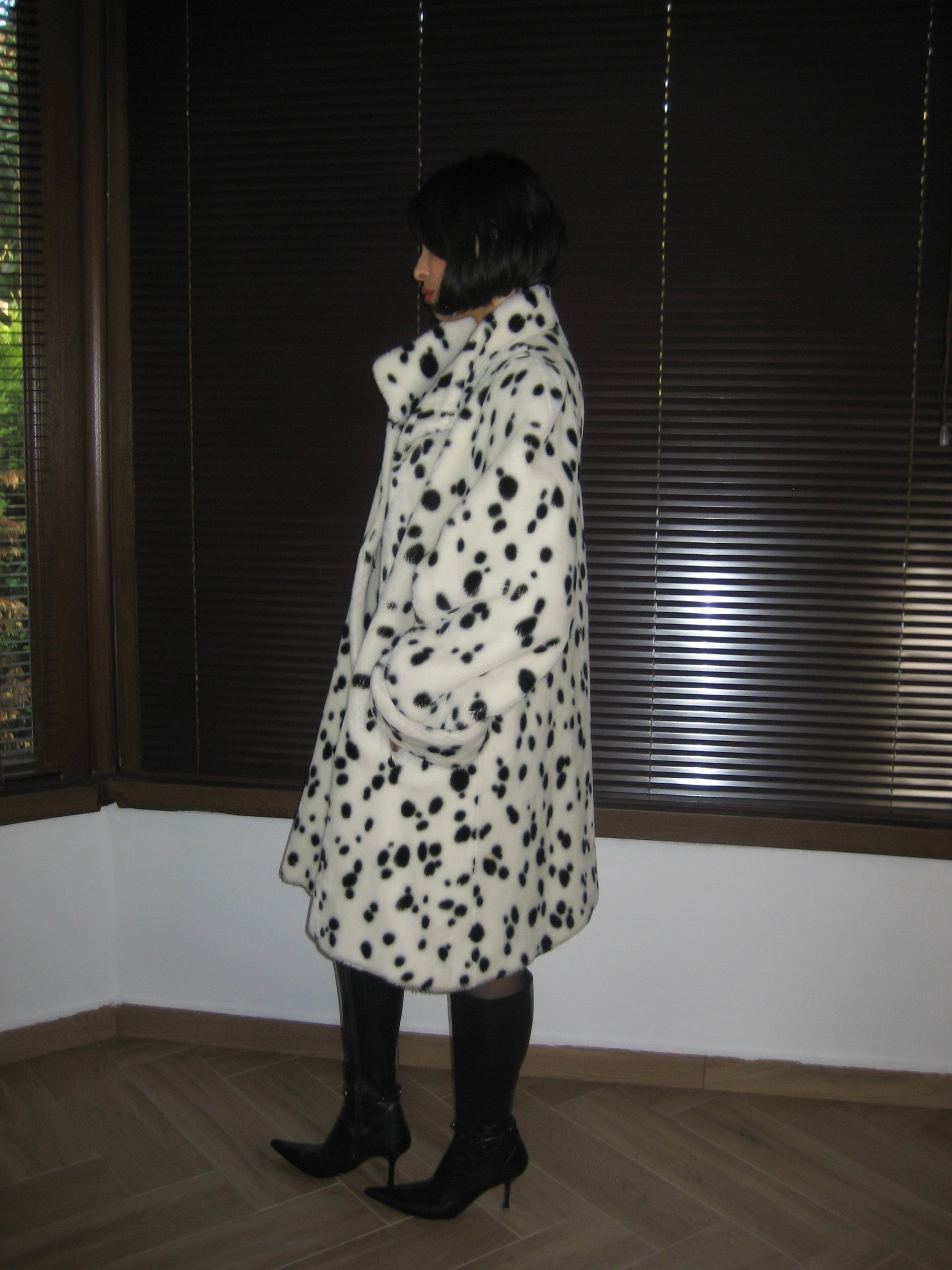 Dalmatian Patterned Plush Fur