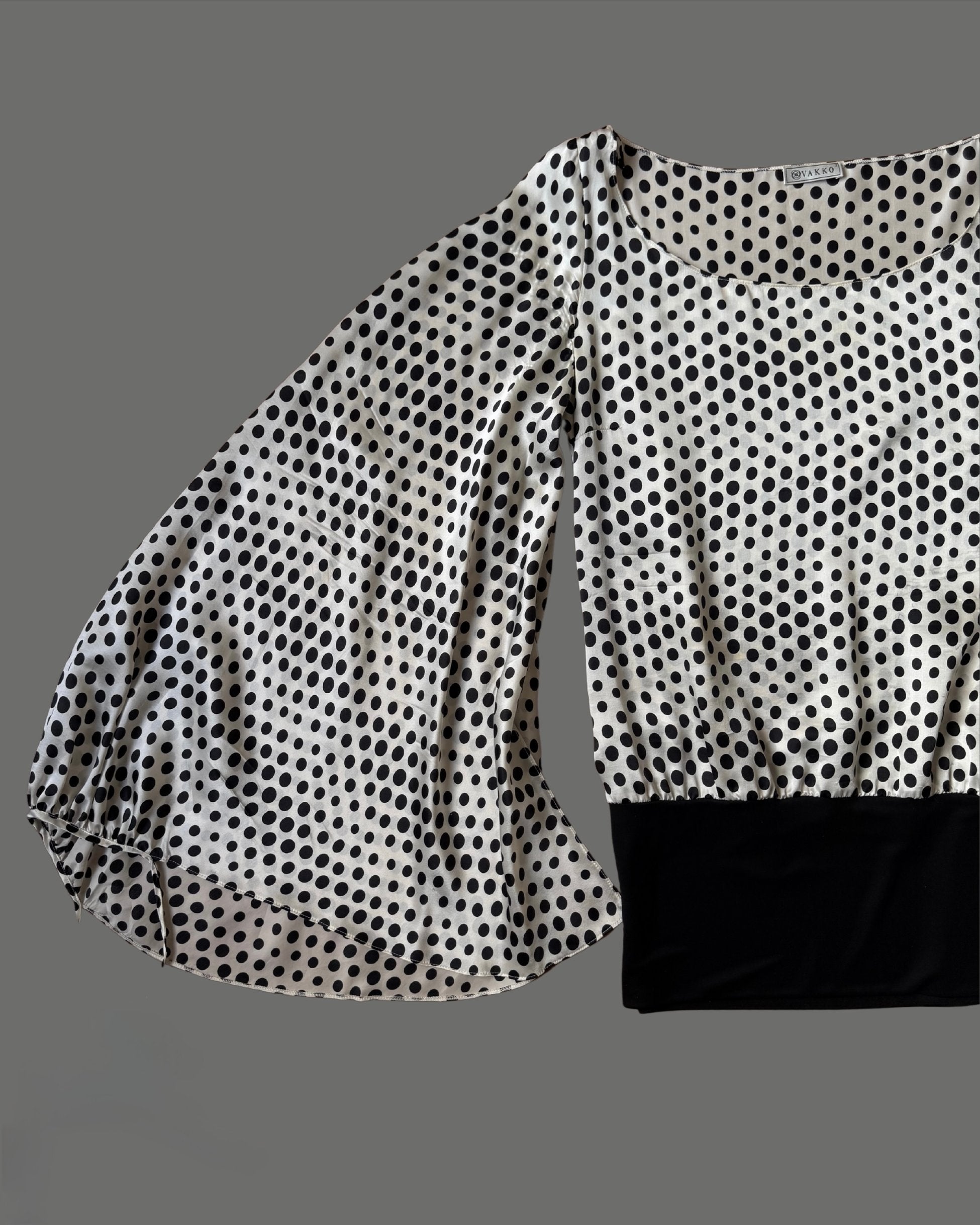 Vakko Silk Polka Dot Blouse