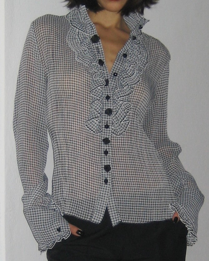 Plaid Chiffon Shirt