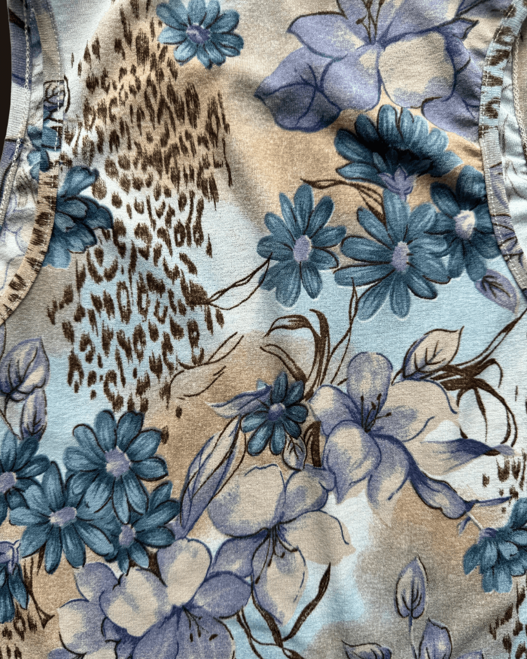 Herry Floral Leopard Sleeveless Blouse