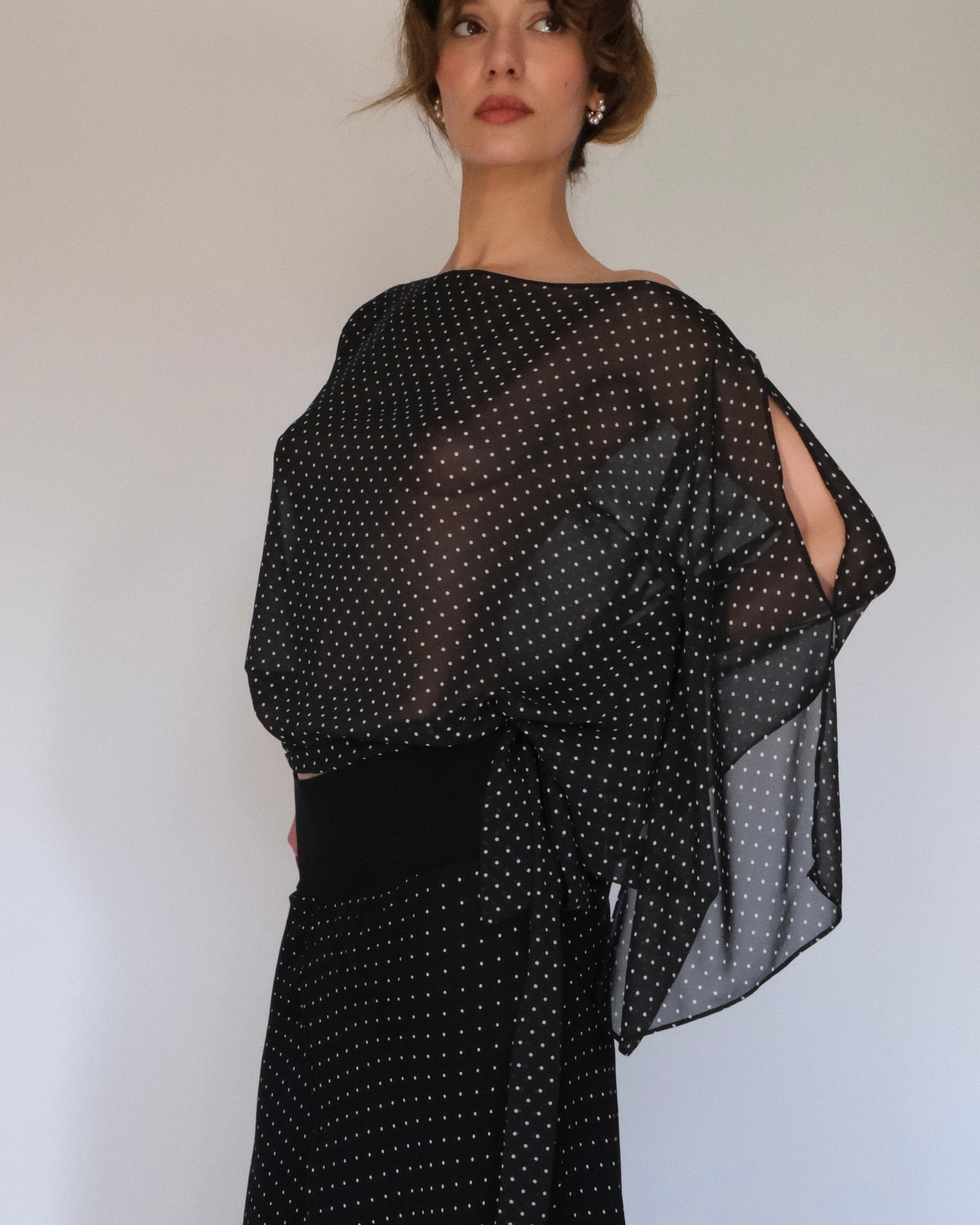 Transparent Polka Dot Blouse