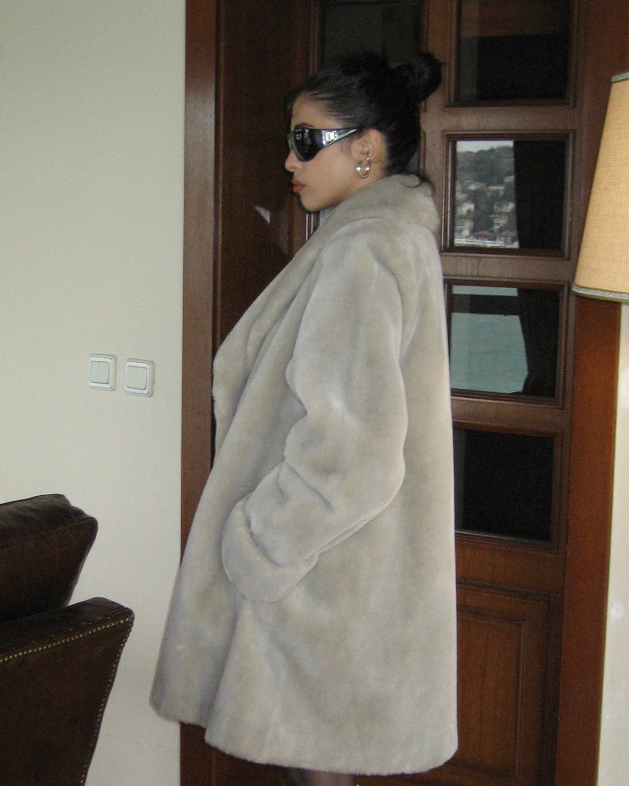 Beige Plush Fur
