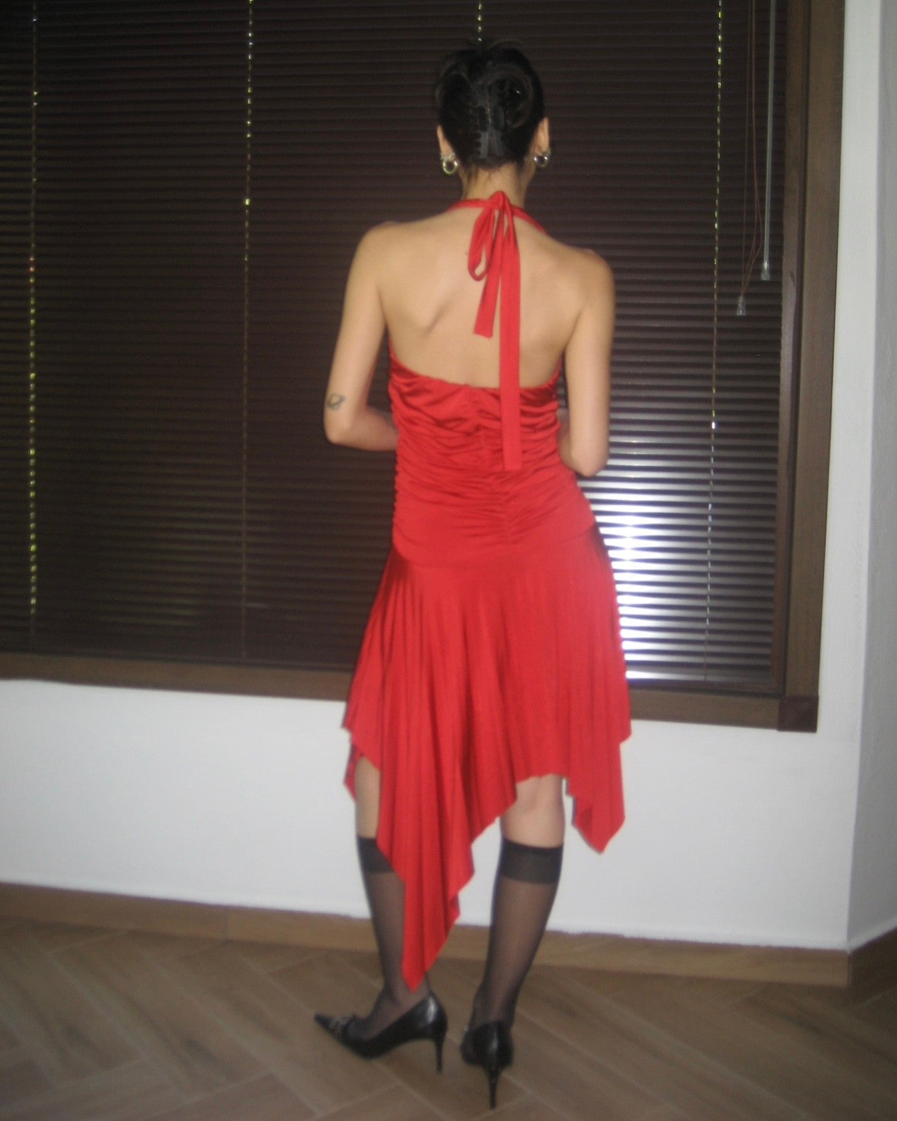 Red Asymmetrical Dress
