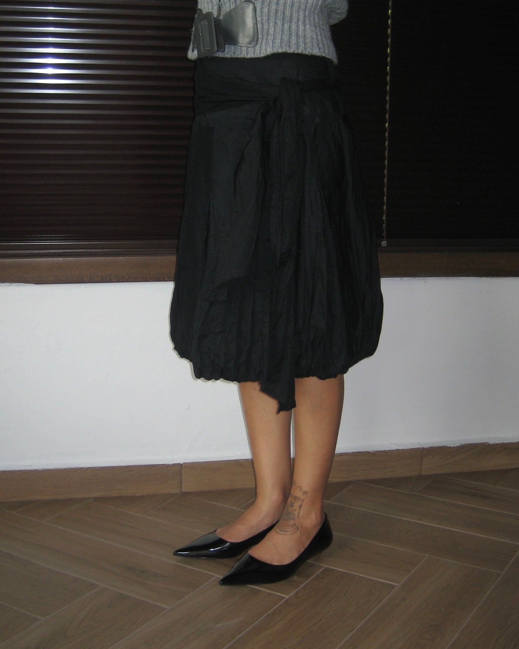Tied Black Skirt