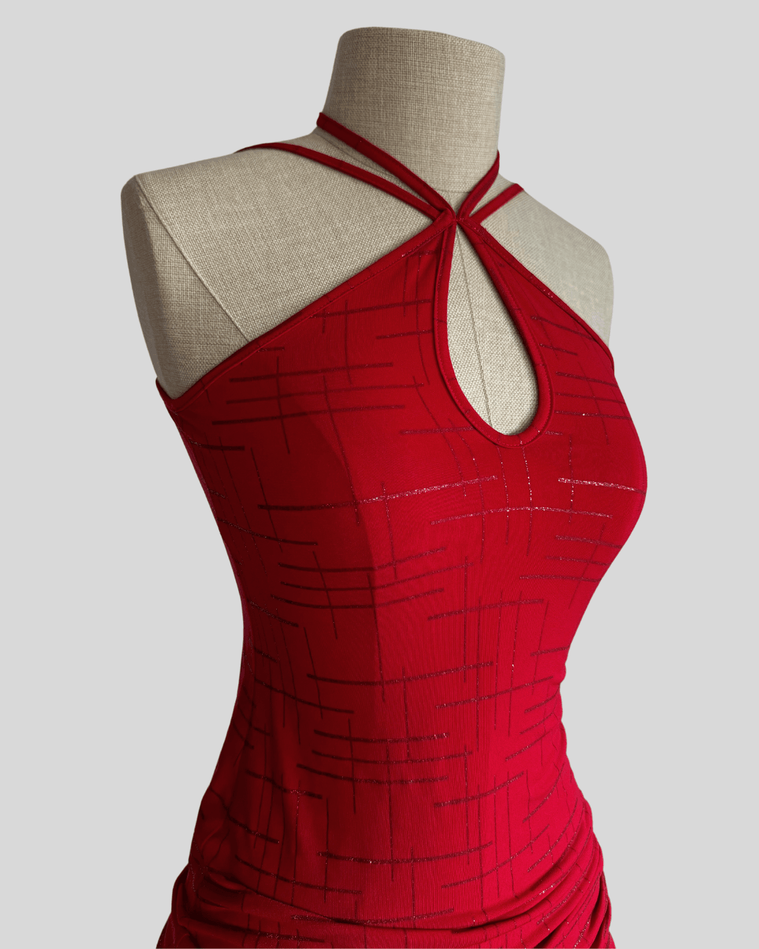 Red Dress with Rope Detail