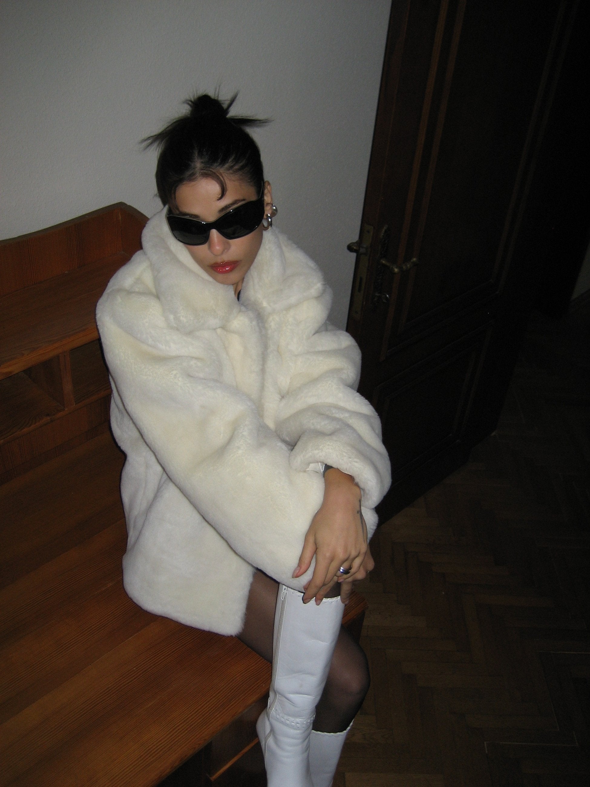 Cream Short Plush Fur