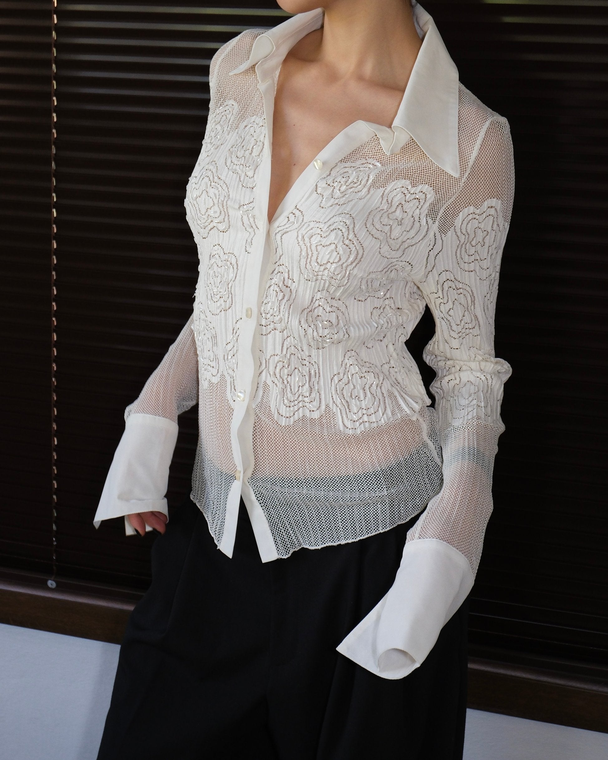 Mesh Detailed Shirt