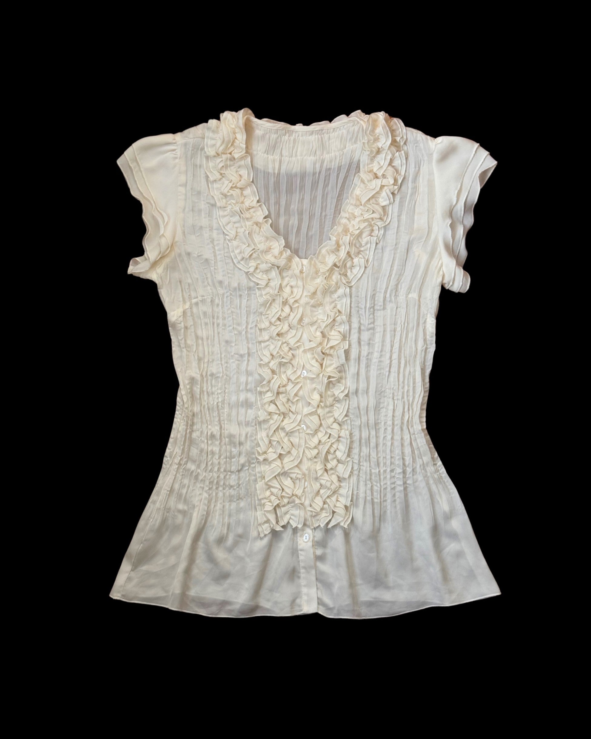 Half Sleeve Cream Shirt