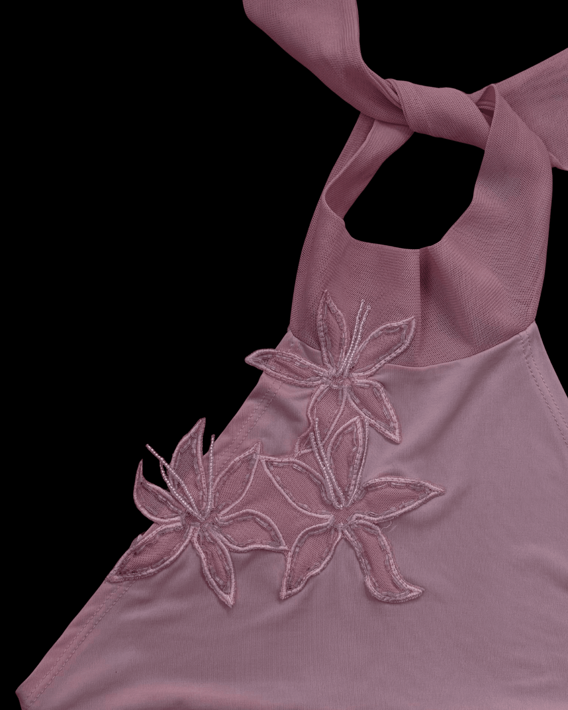 Pink Blouse with Flower Details