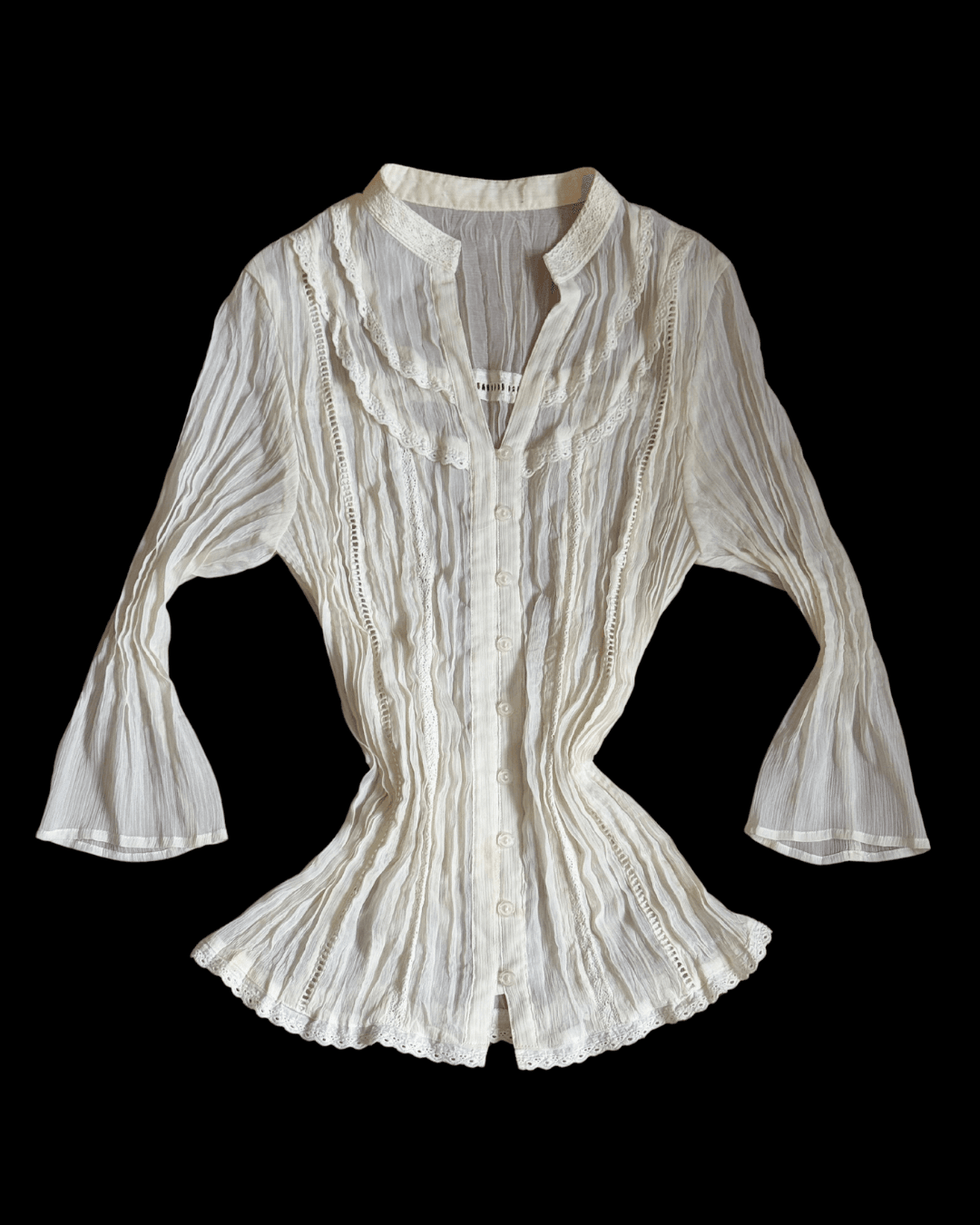 Cream Chiffon Shirt