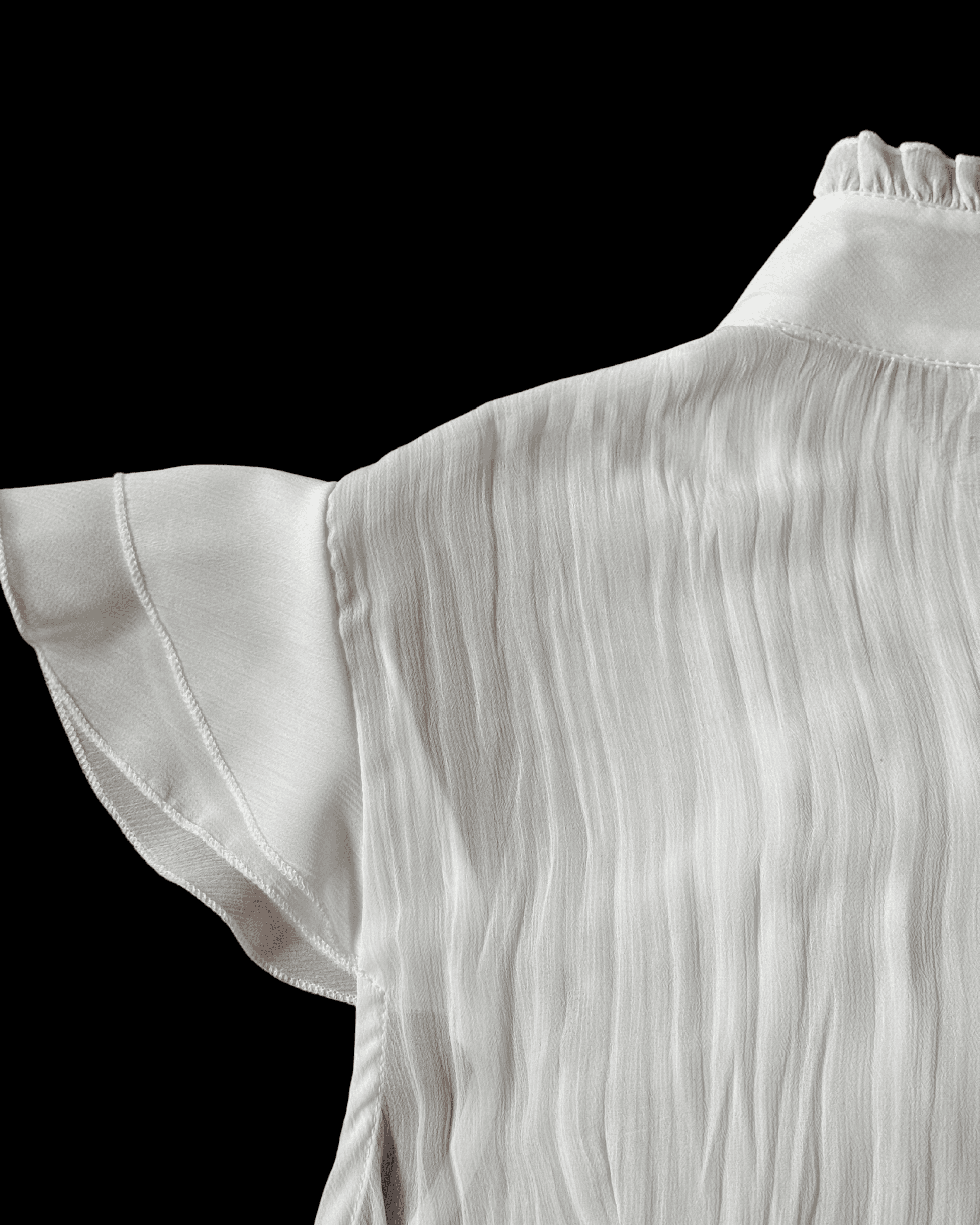 Chiffon Shirt with Collar Detail