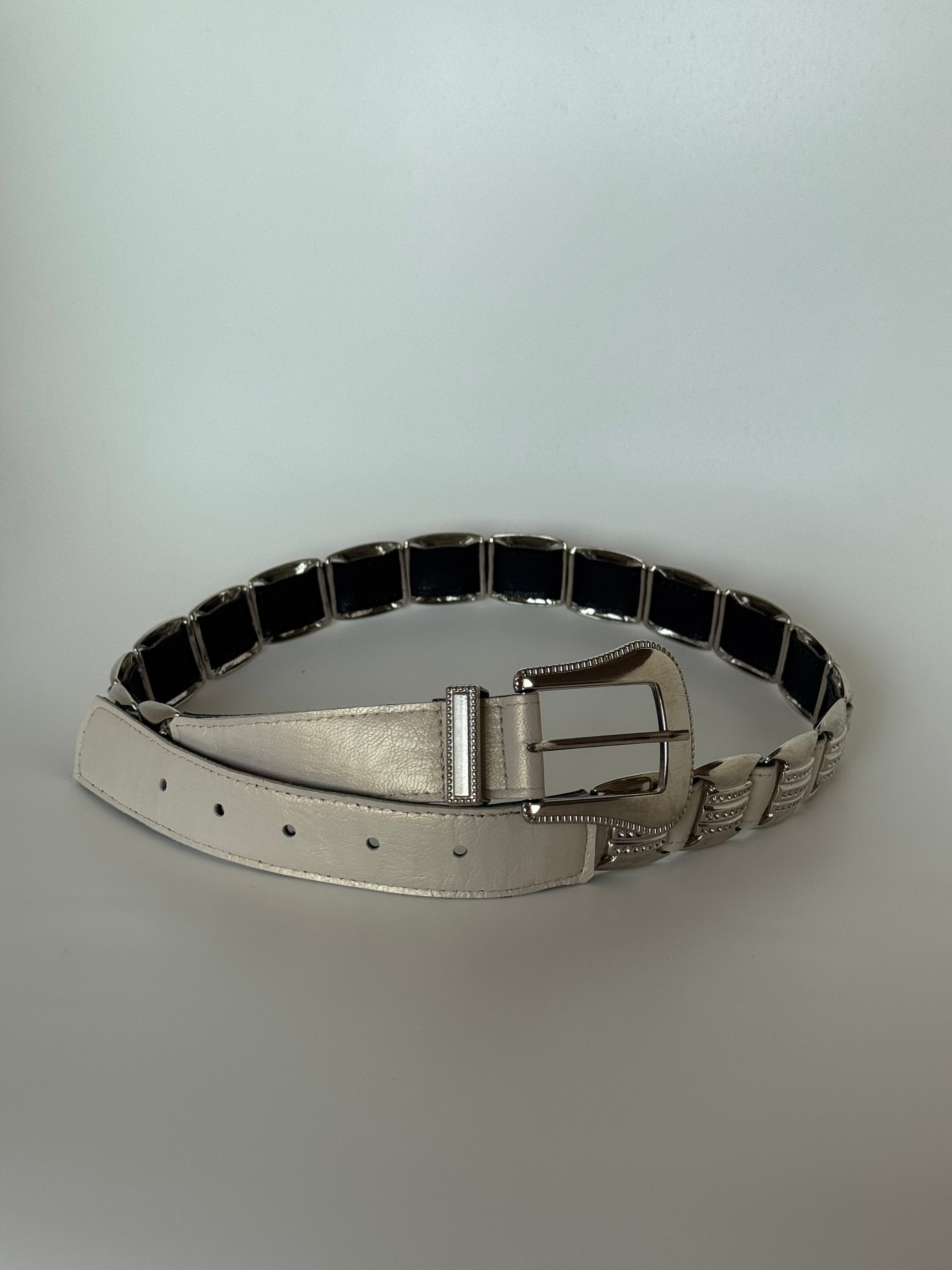 Pearlescent Leather Belt