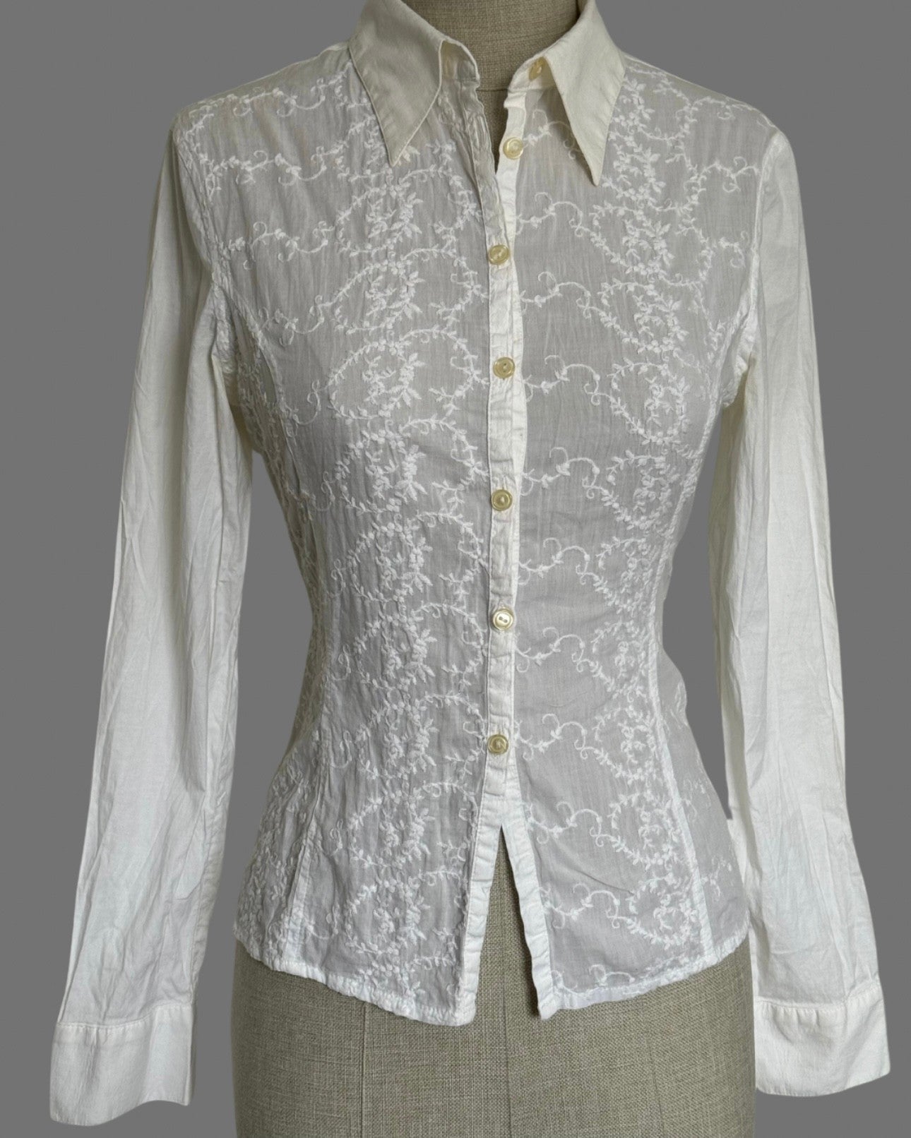 Embroidered White Shirt