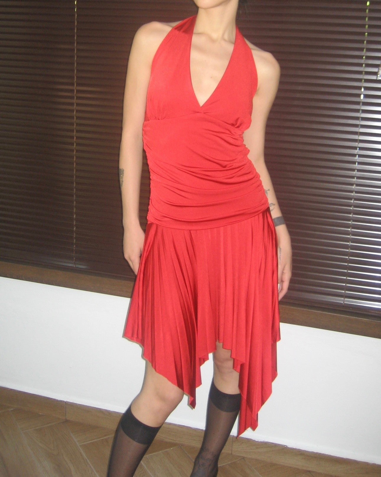 Red Asymmetrical Dress