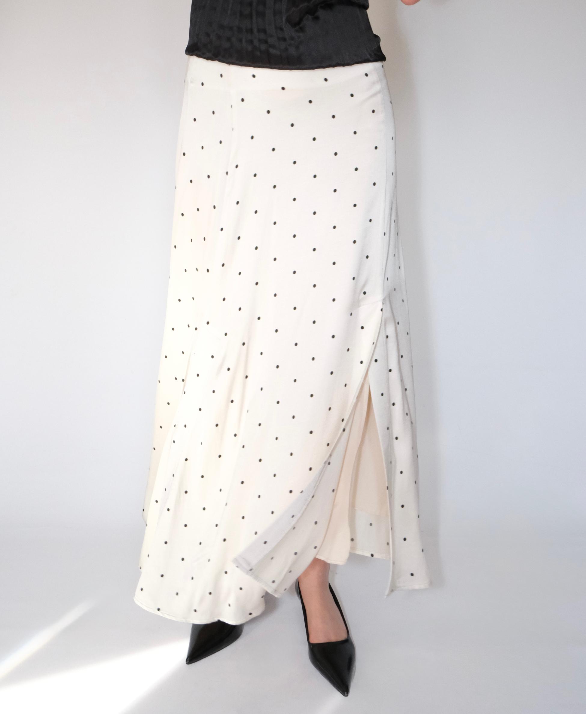 Polka Dot Cream Skirt