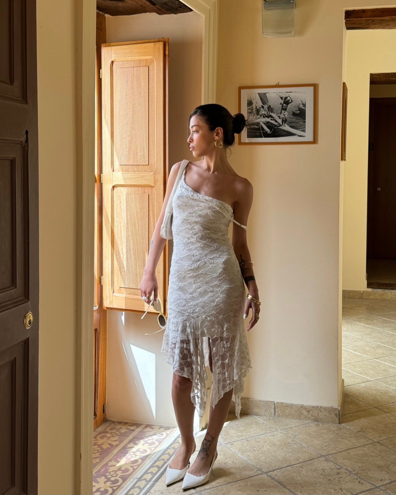 Lace Asymmetrical Dress