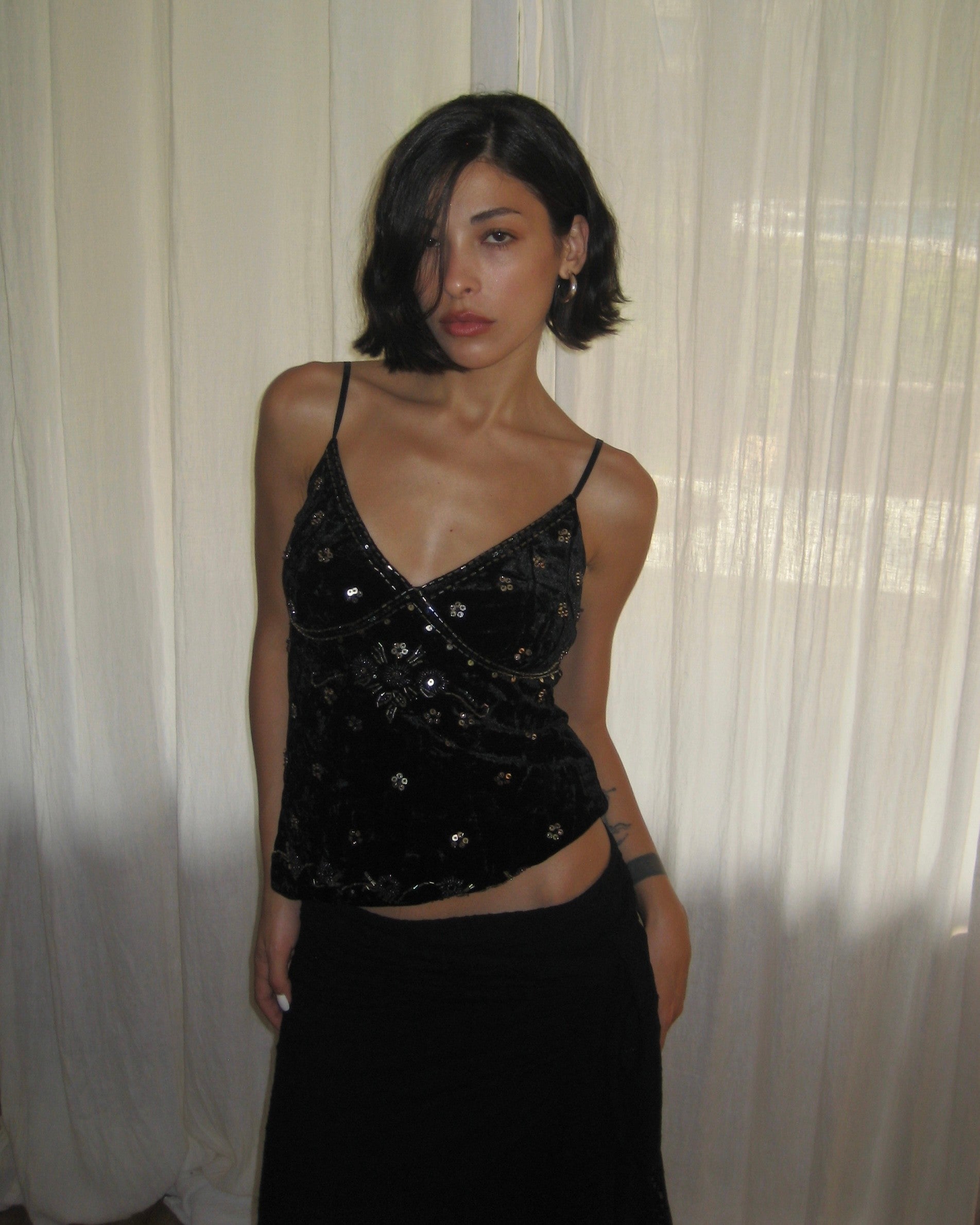 Esprit Velvet Strap Blouse