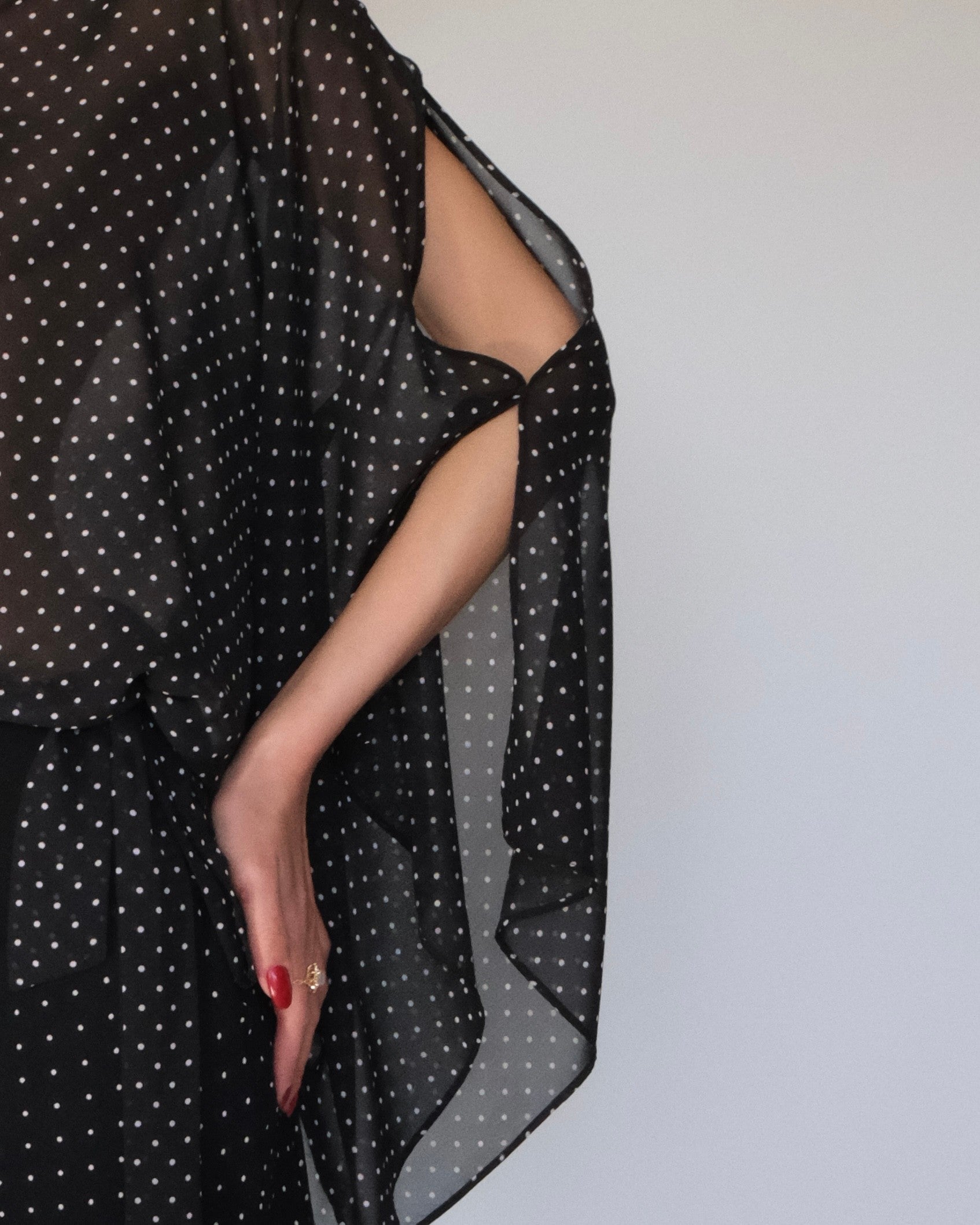 Transparent Polka Dot Blouse