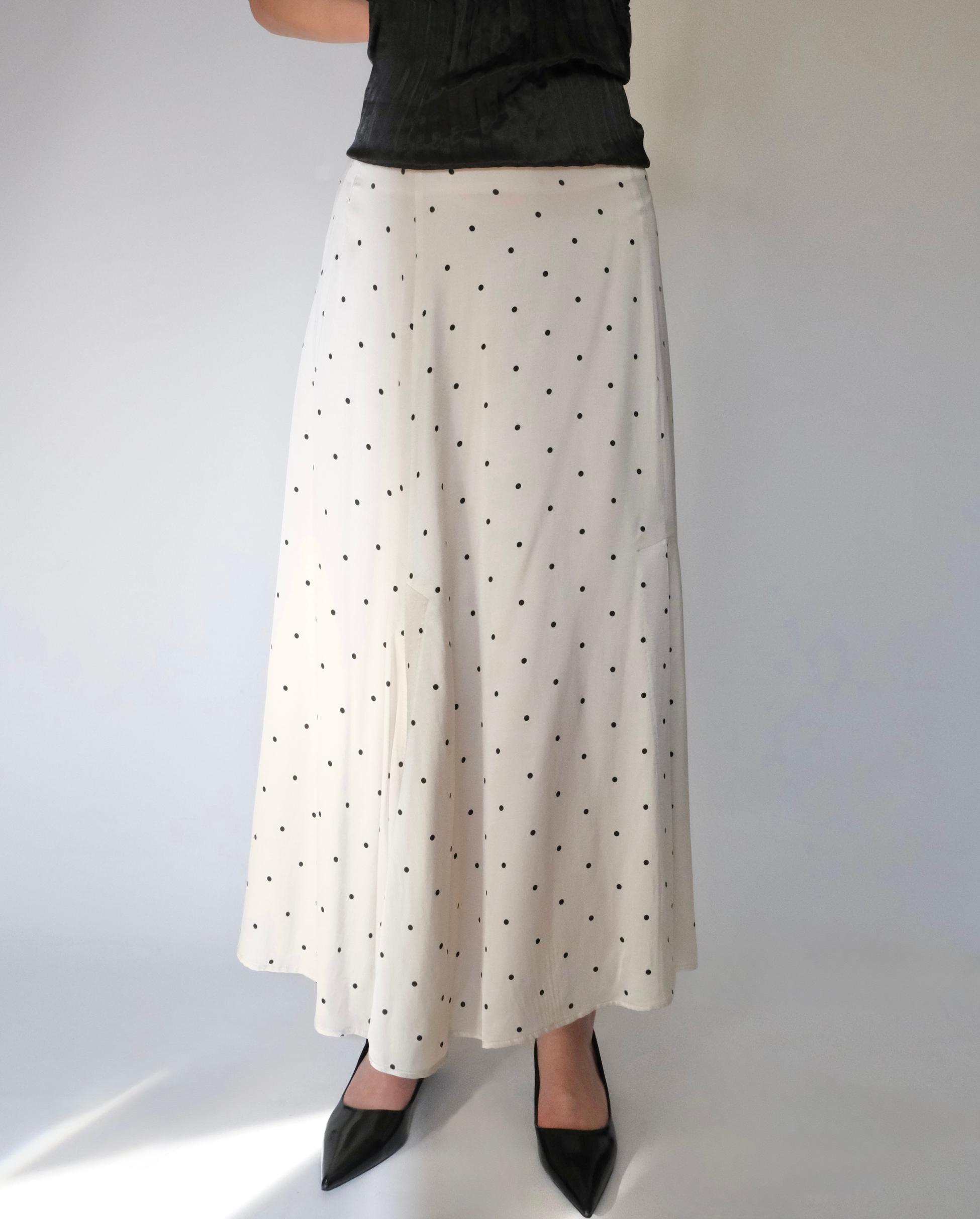 Polka Dot Cream Skirt