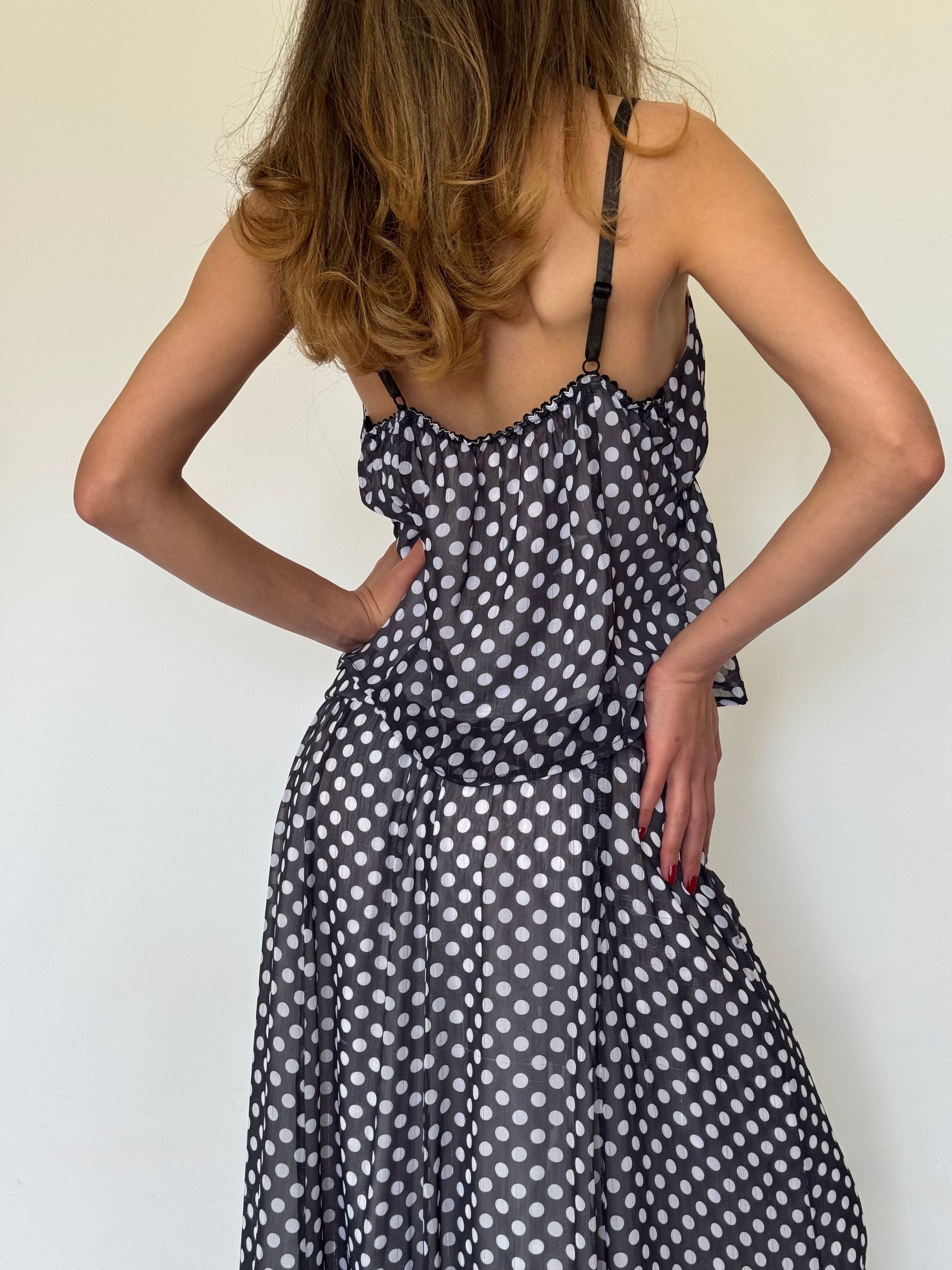 Polka Dot Two Piece Suit