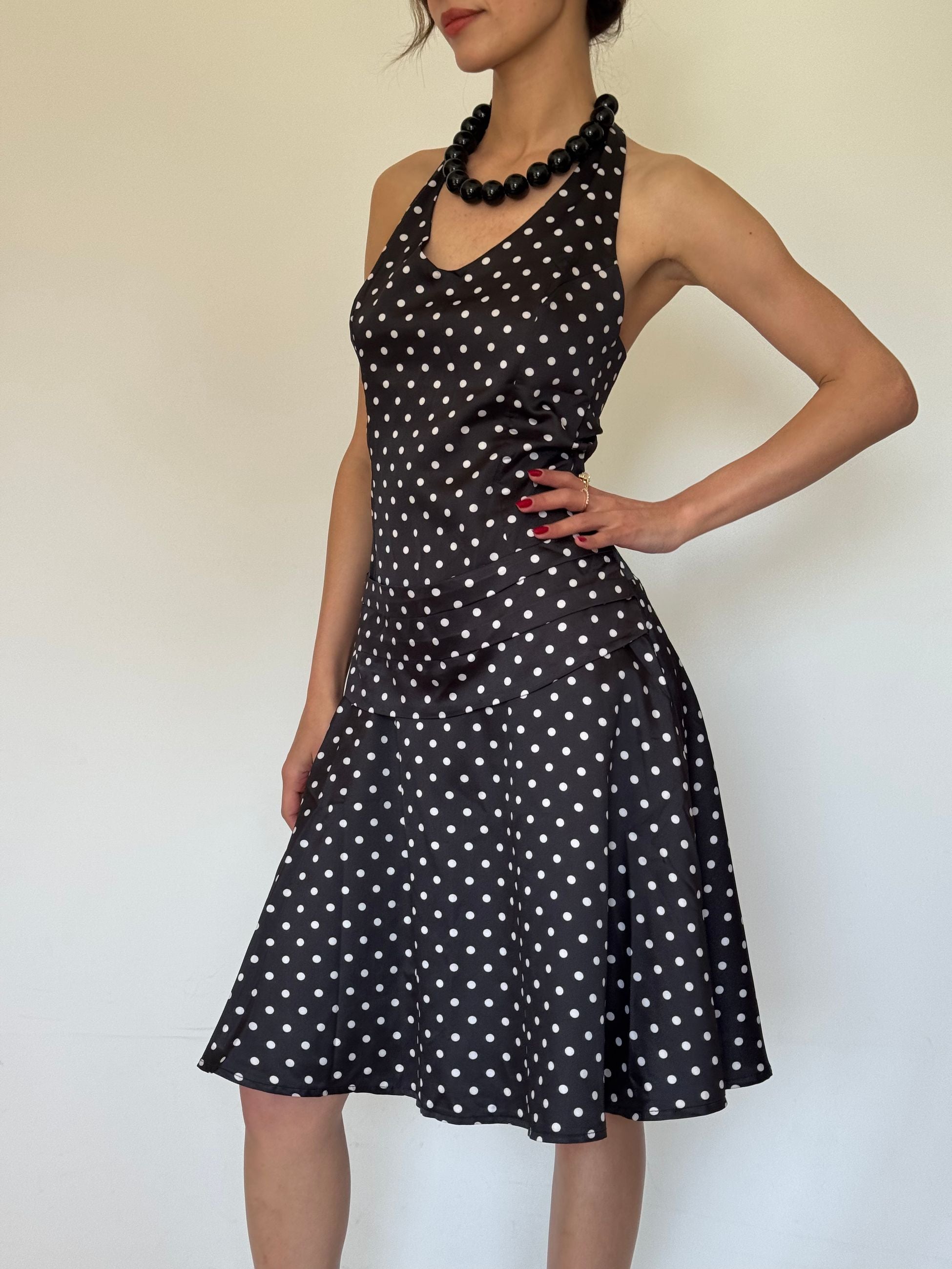 Polka Dot Halter Dress