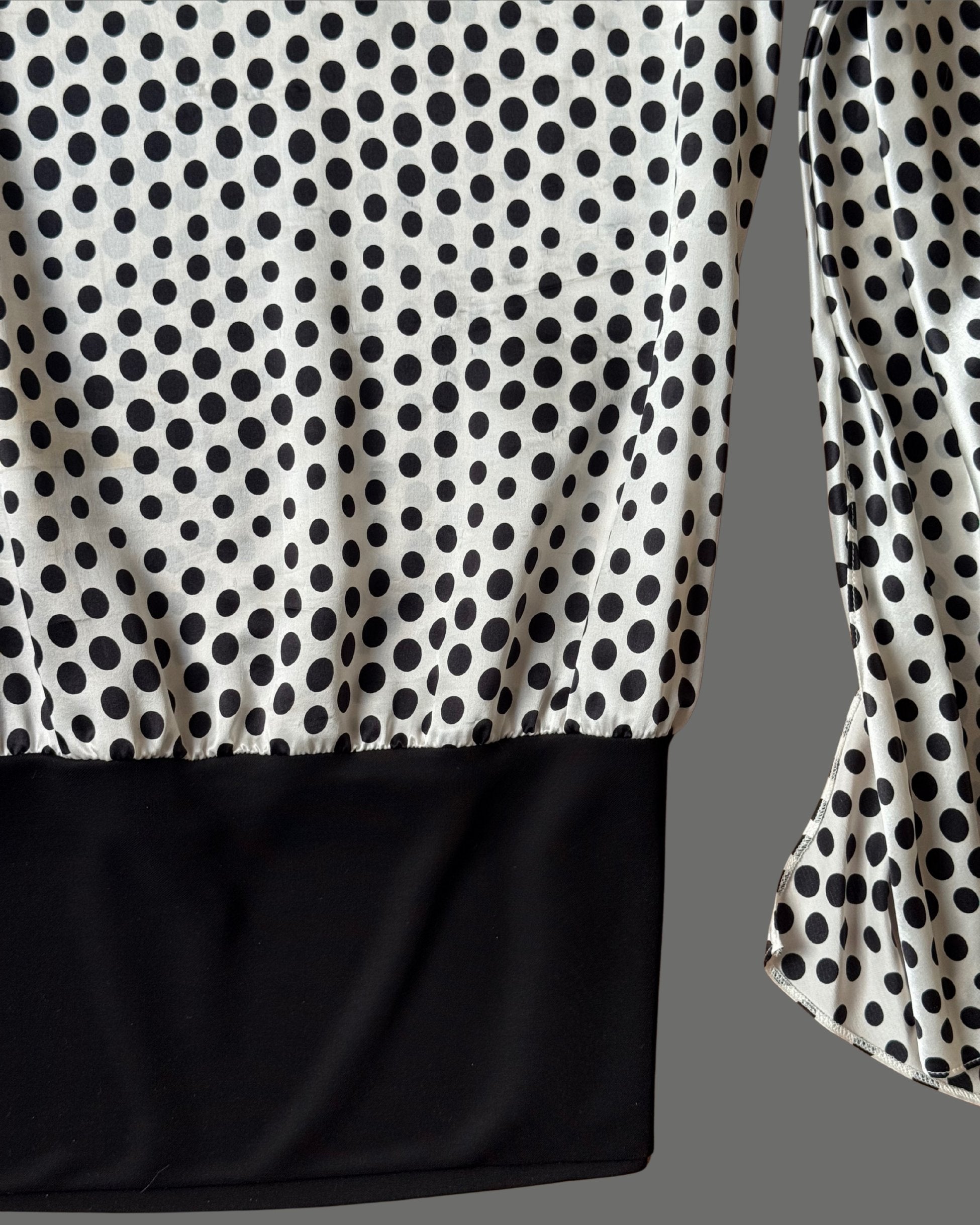 Vakko Silk Polka Dot Blouse