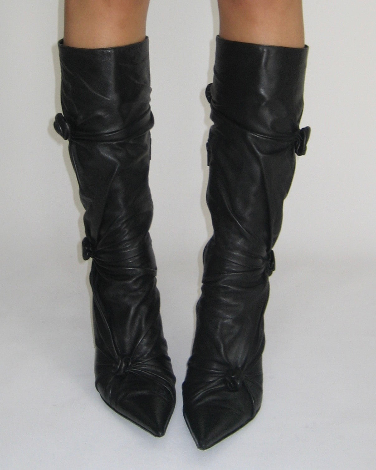 Les Tropeziennes Gathered Black Boots