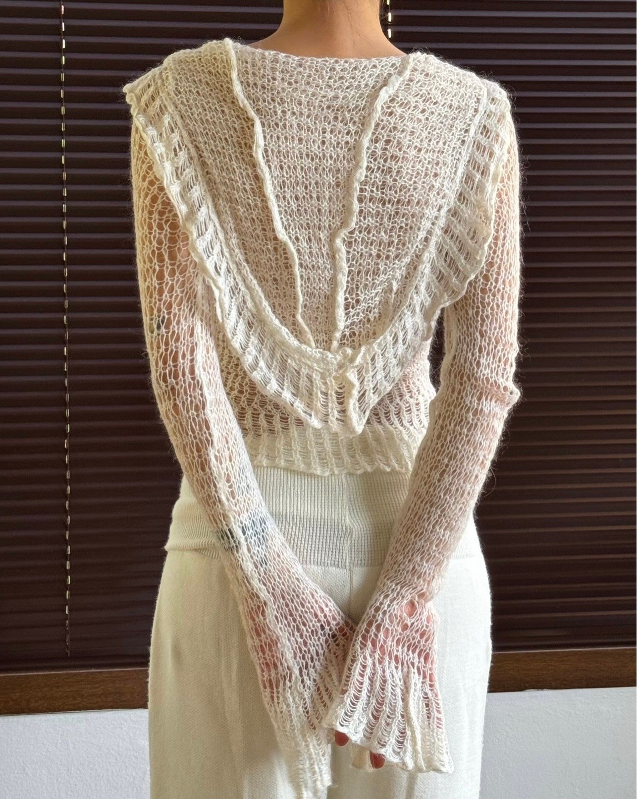 Tied Ecru Cardigan