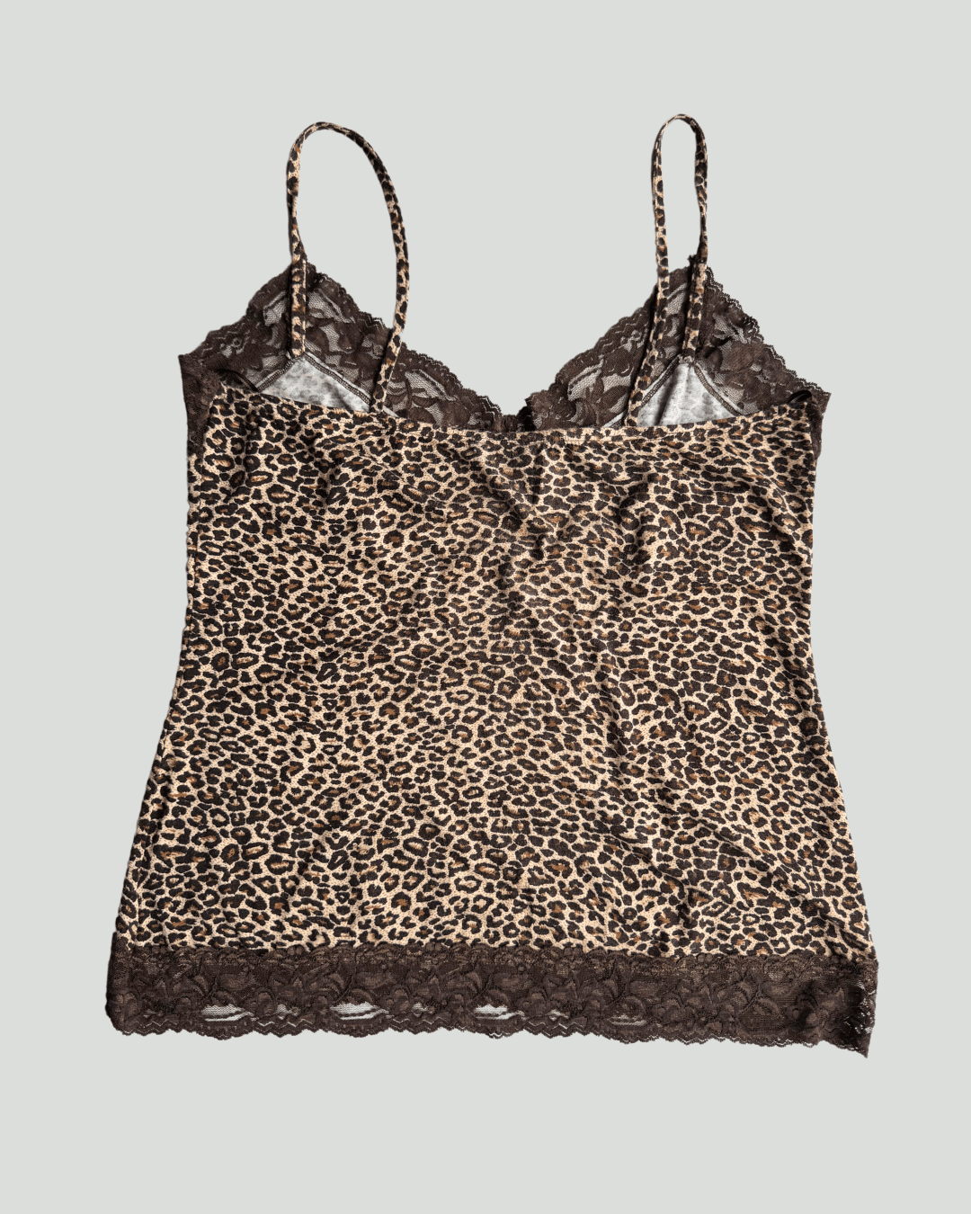 Leopard Strap Blouse with Lace Detail