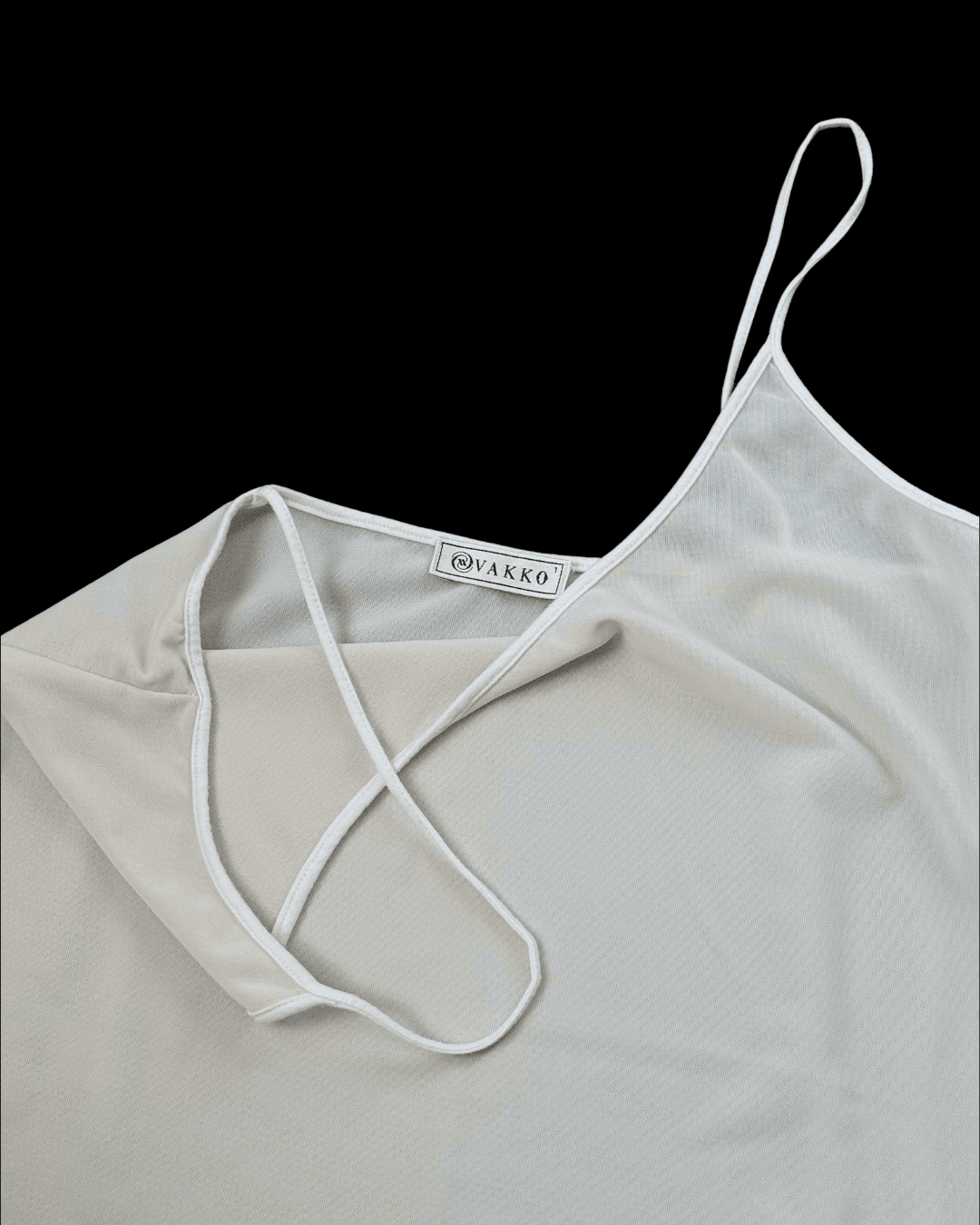 Vakko Ecru Strap Top
