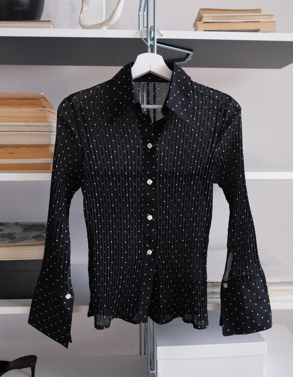 Polka Dot Chiffon Shirt