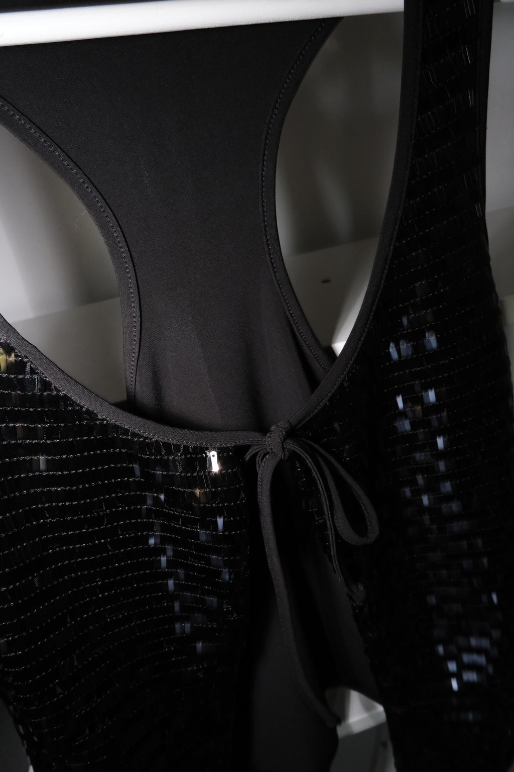 Sequined Tie Vest