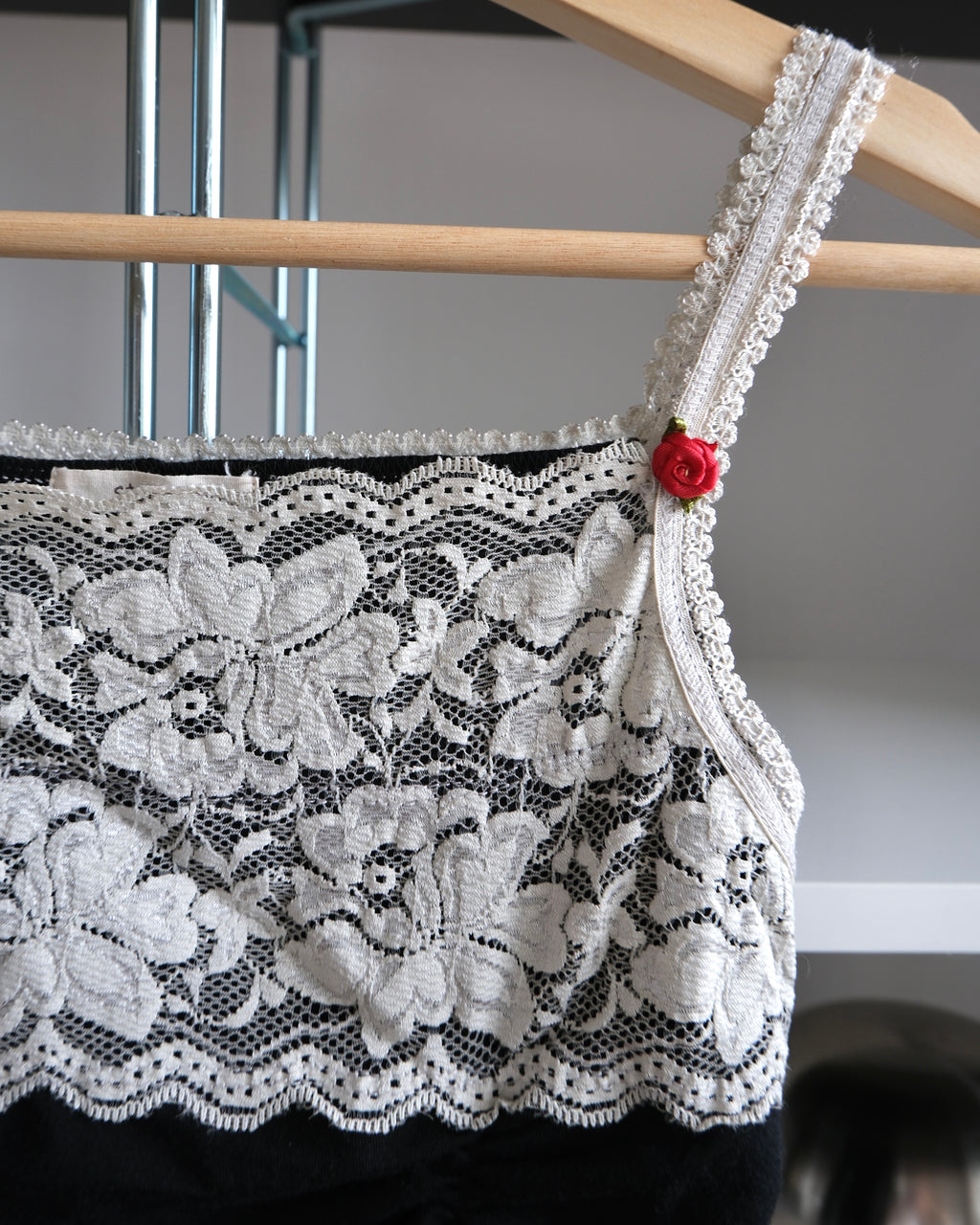 Lace-Detailed Ruched Blouse