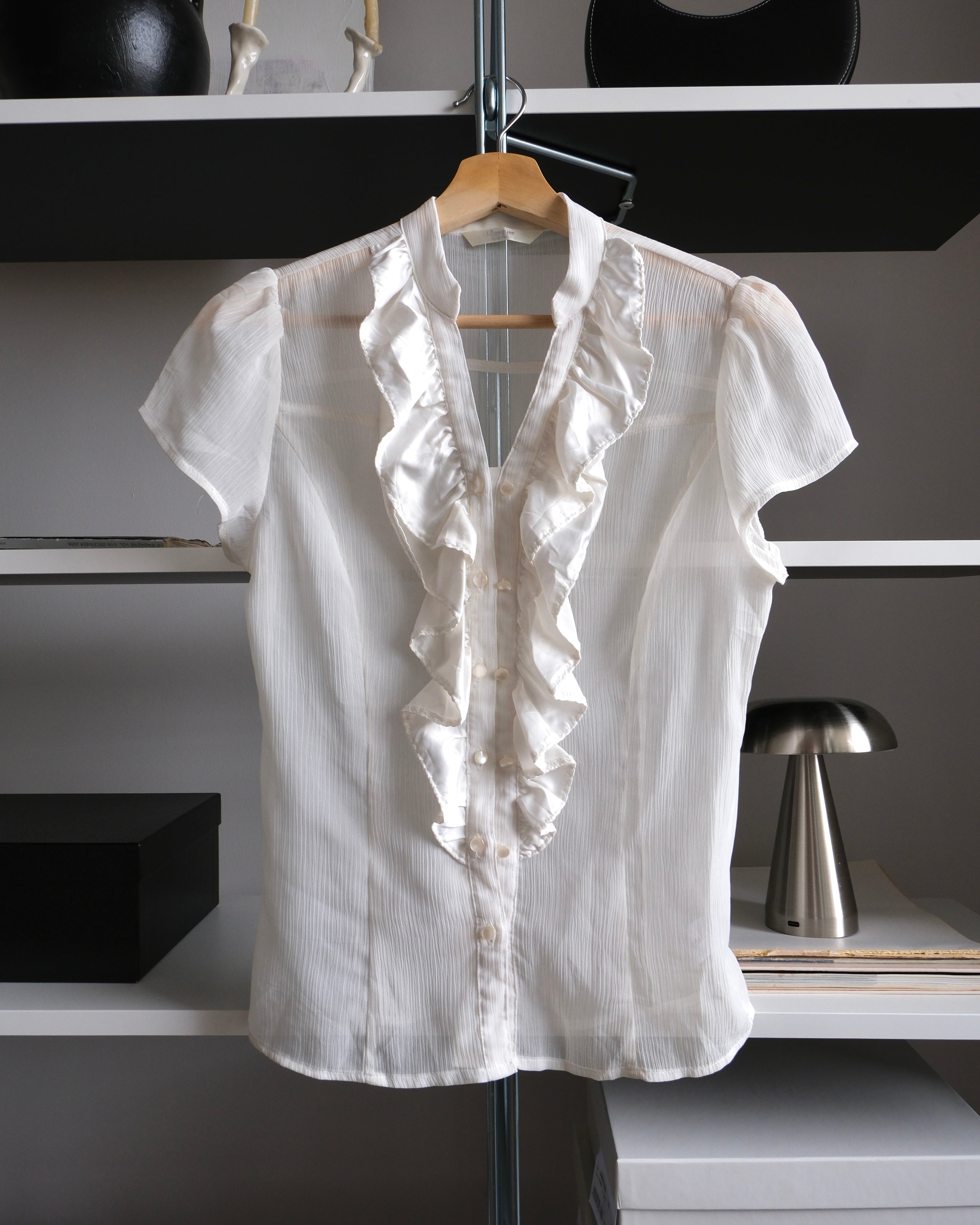 Chiffon Shirt with Collar Detail