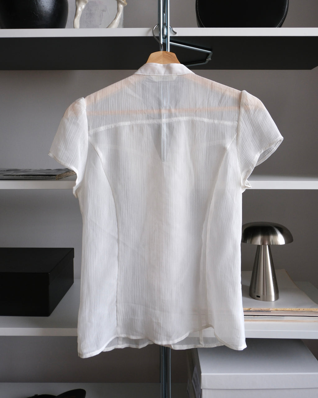 Chiffon Shirt with Collar Detail