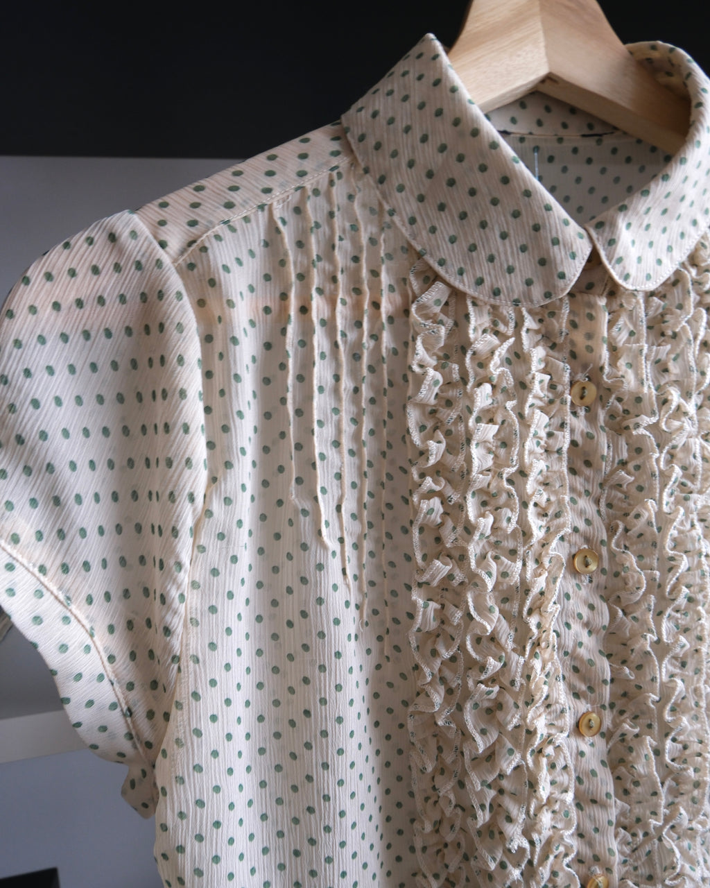 Cream Polka Dot Shirt