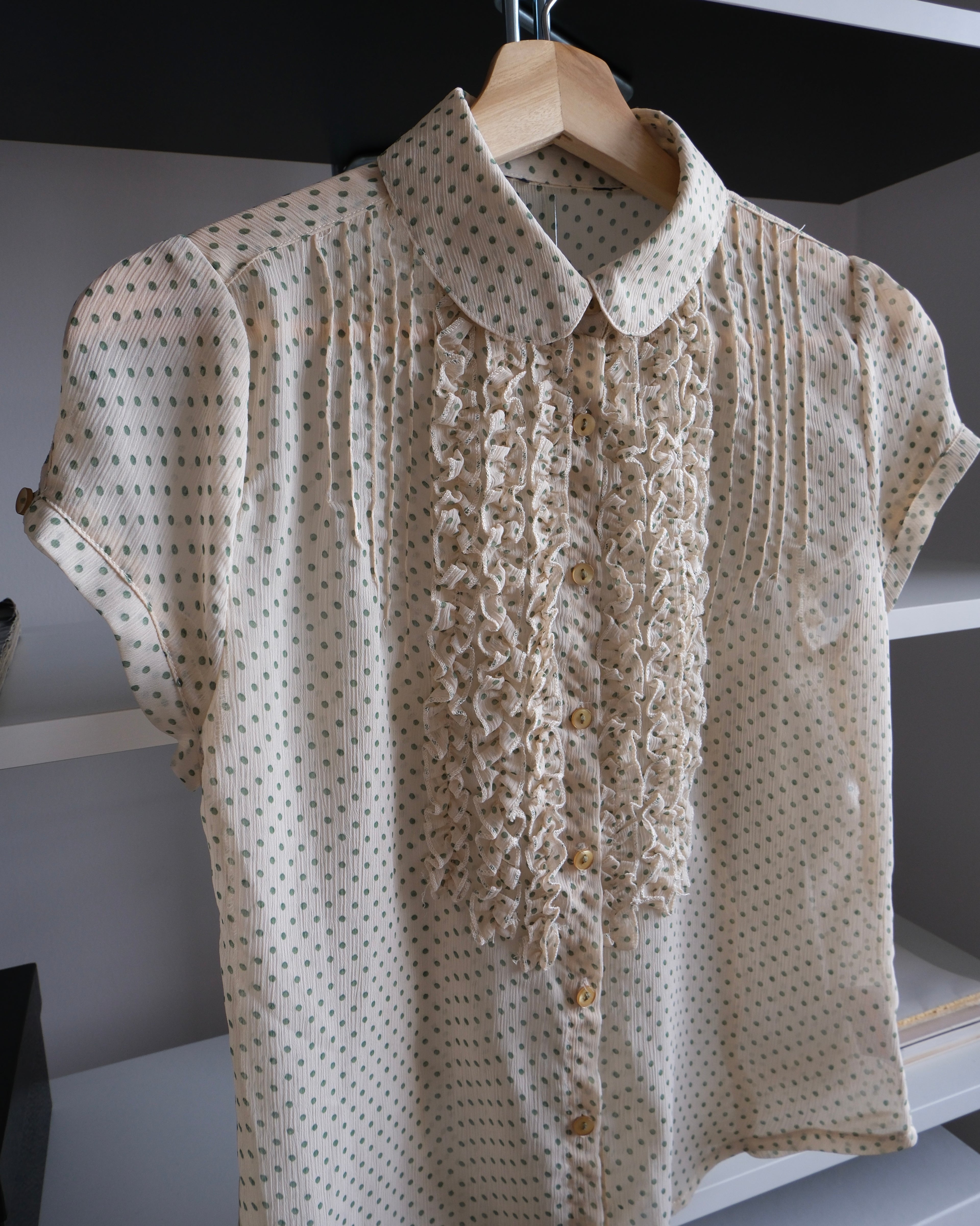 Cream Polka Dot Shirt