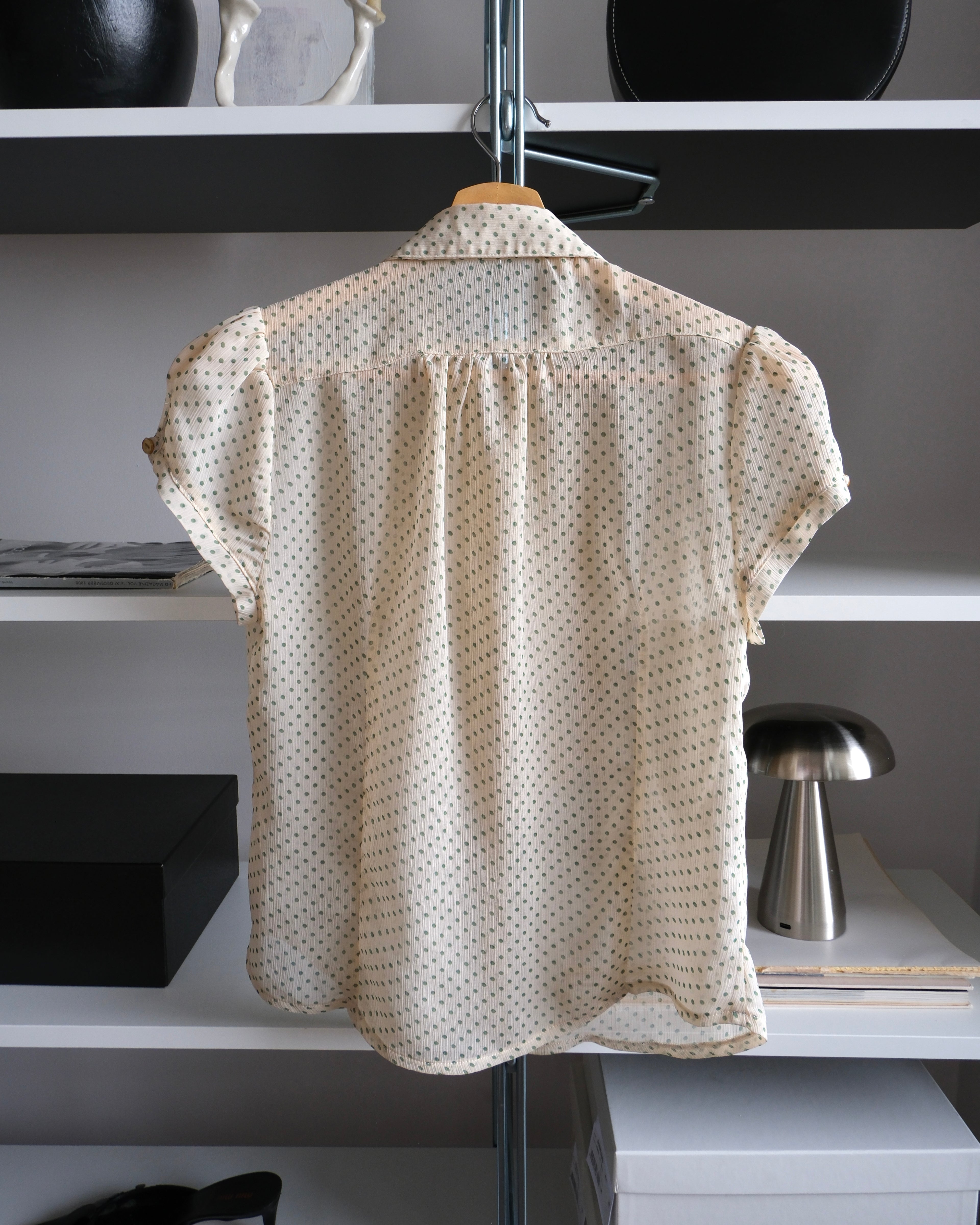 Cream Polka Dot Shirt
