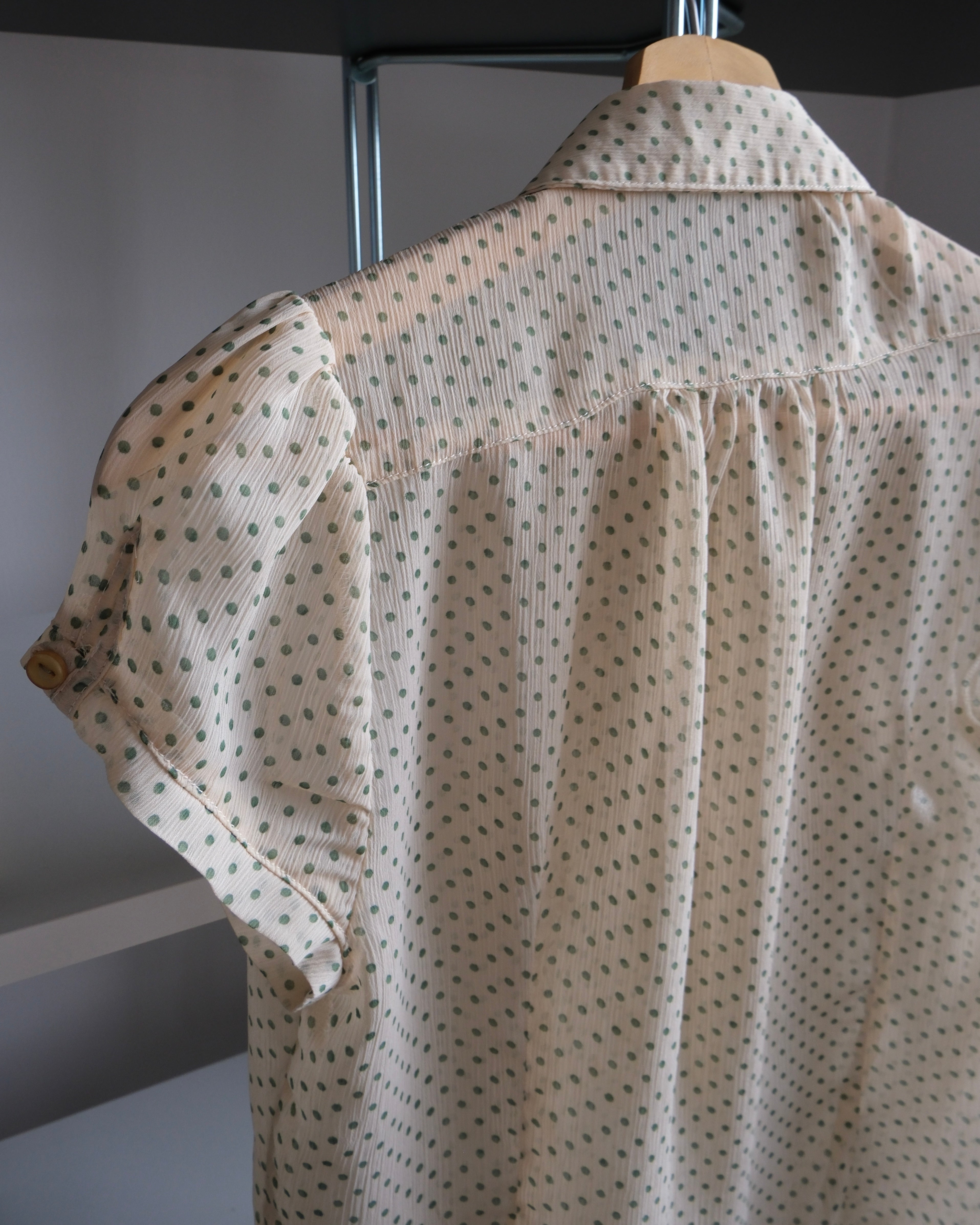 Cream Polka Dot Shirt